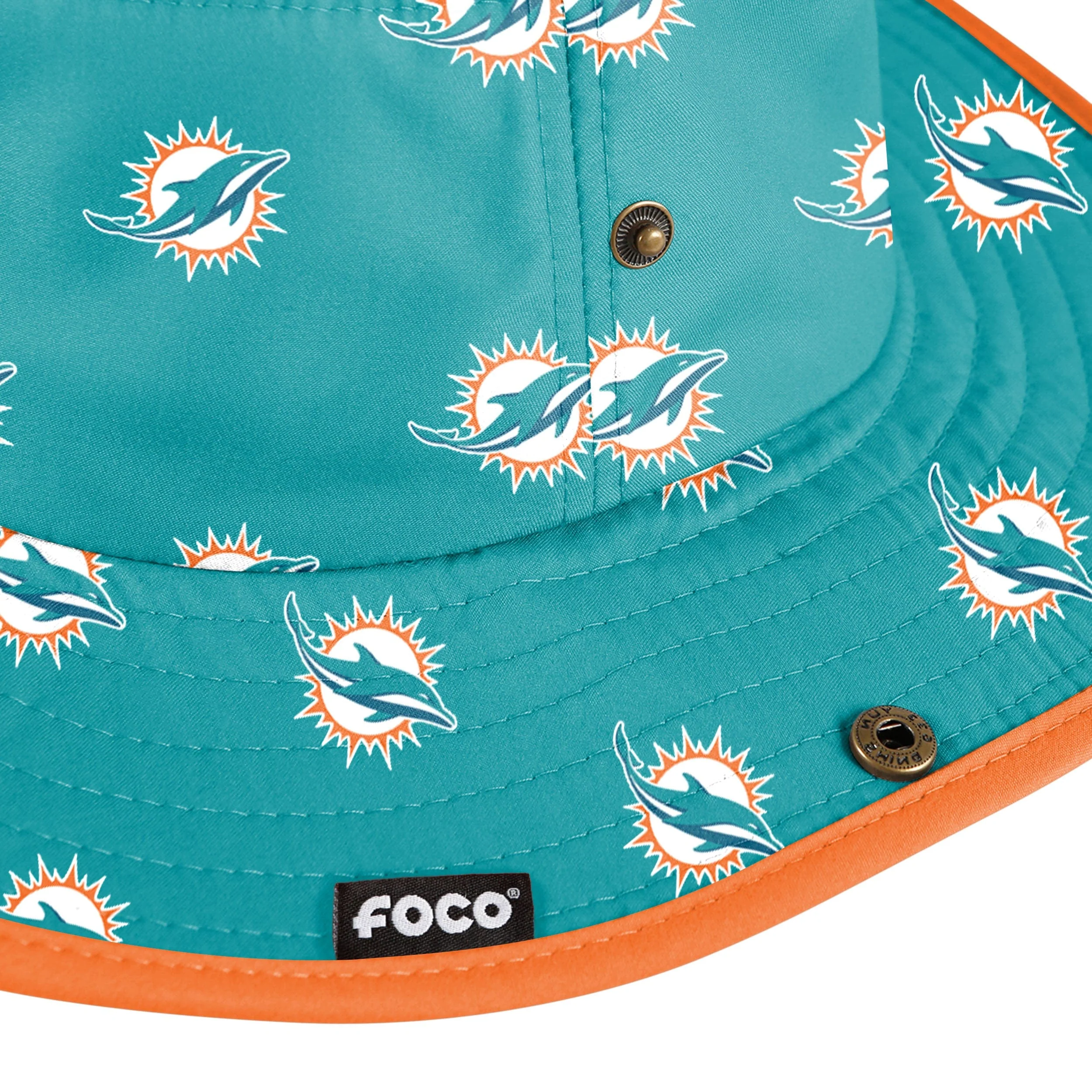 Miami Dolphins NFL Womens Mini Print Hybrid Boonie Hat - Image 3