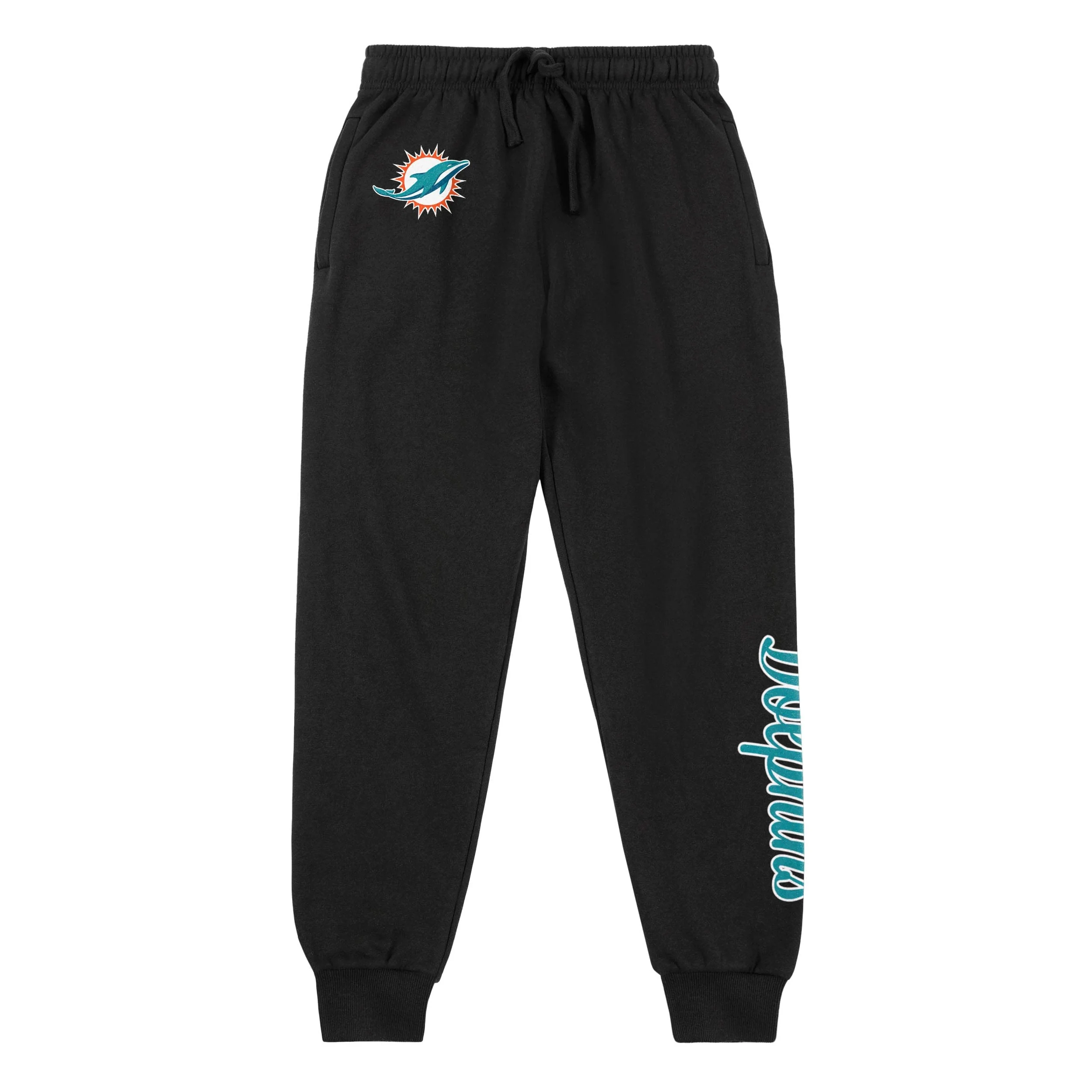 Miami Dolphins NFL Womens Script Wordmark Black Joggers - Image 5