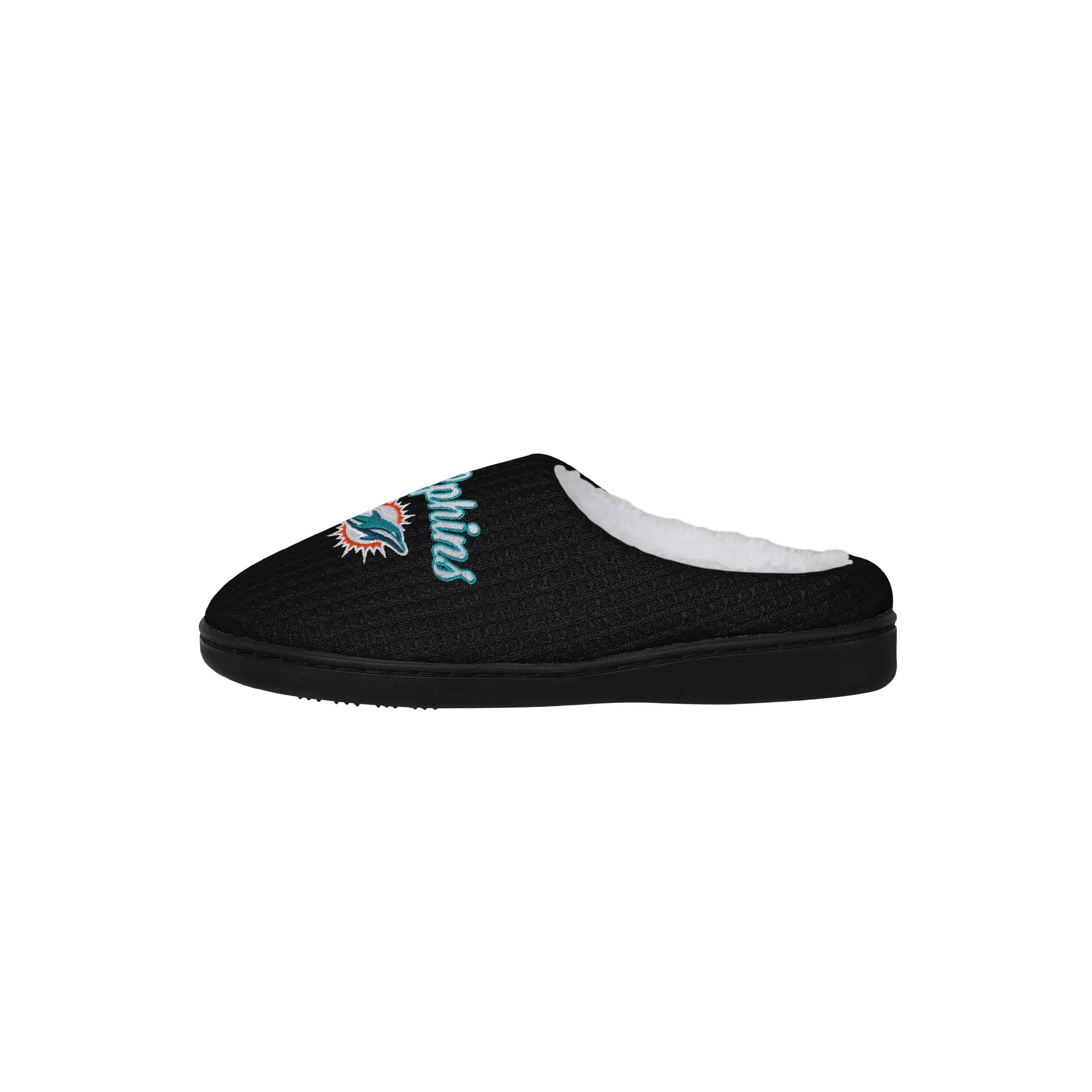 Miami Dolphins NFL Womens Sherpa Lined Memory Foam Slippers - Image 2