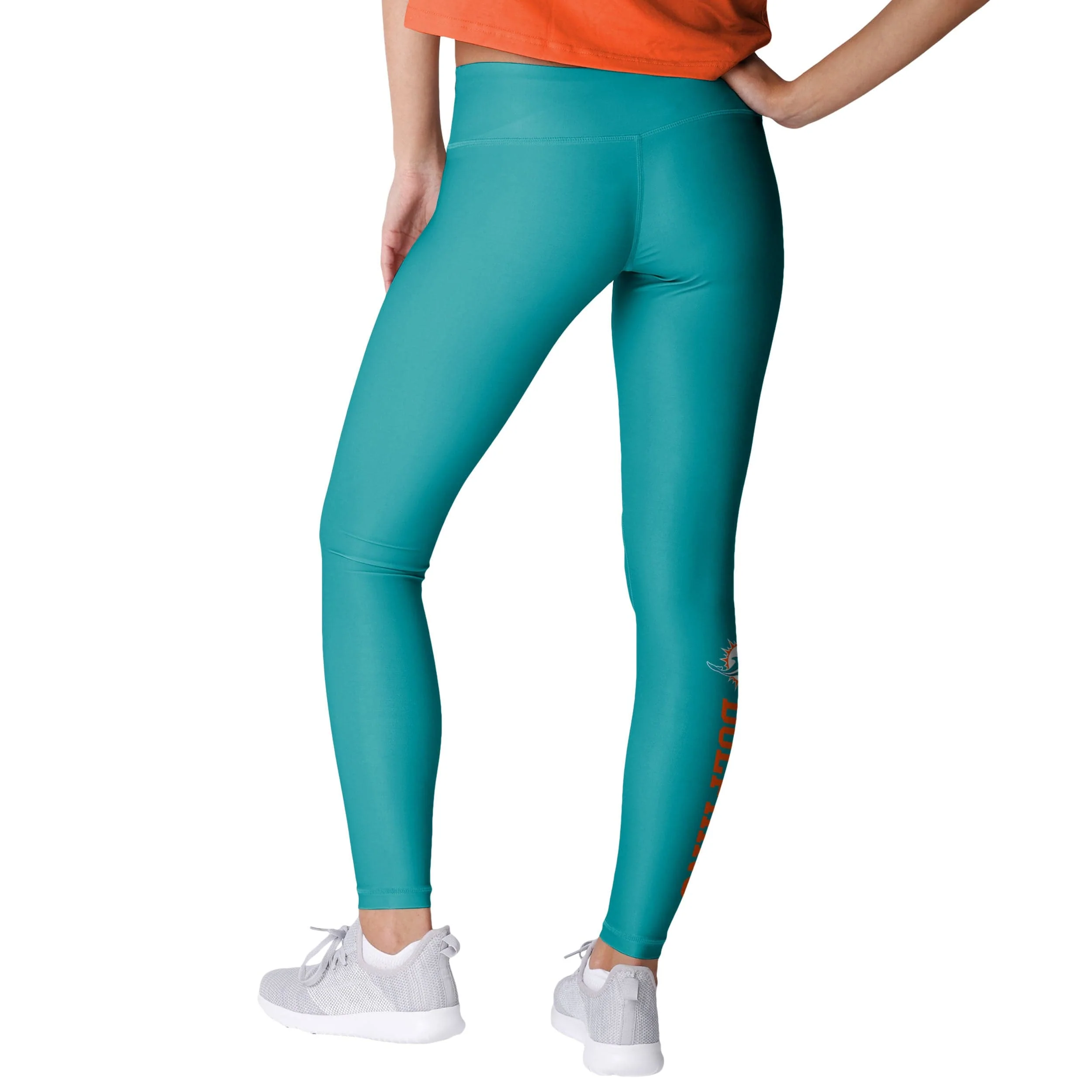 Miami Dolphins NFL Womens Solid Wordmark Leggings - Image 2