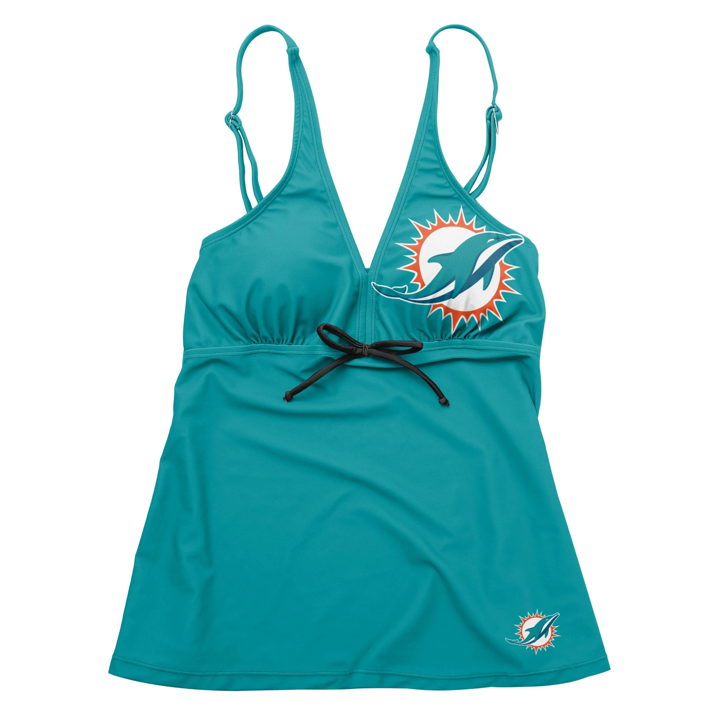 Miami Dolphins NFL Womens Summertime Solid Tankini - Image 2