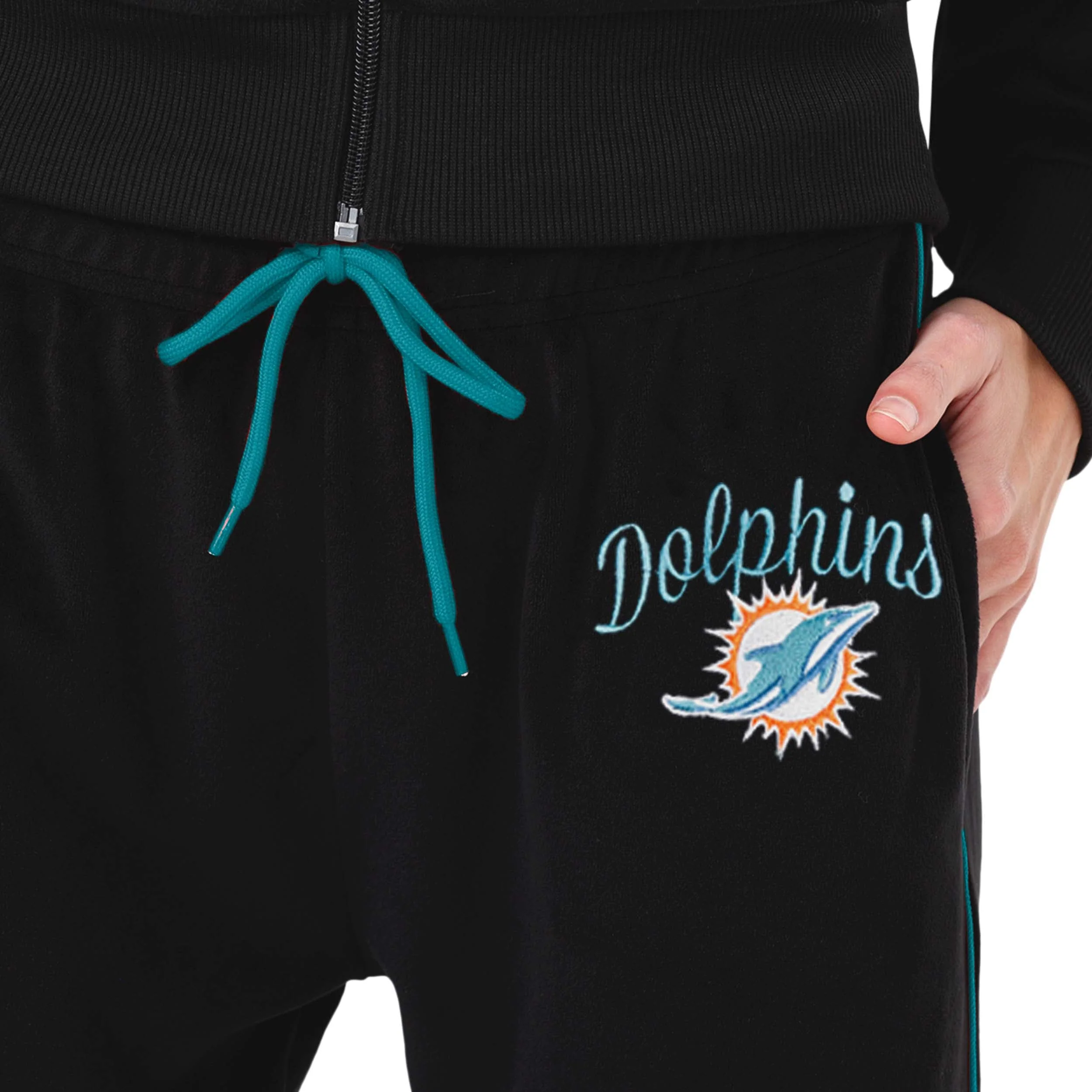 Miami Dolphins NFL Womens Velour Pants - Image 3