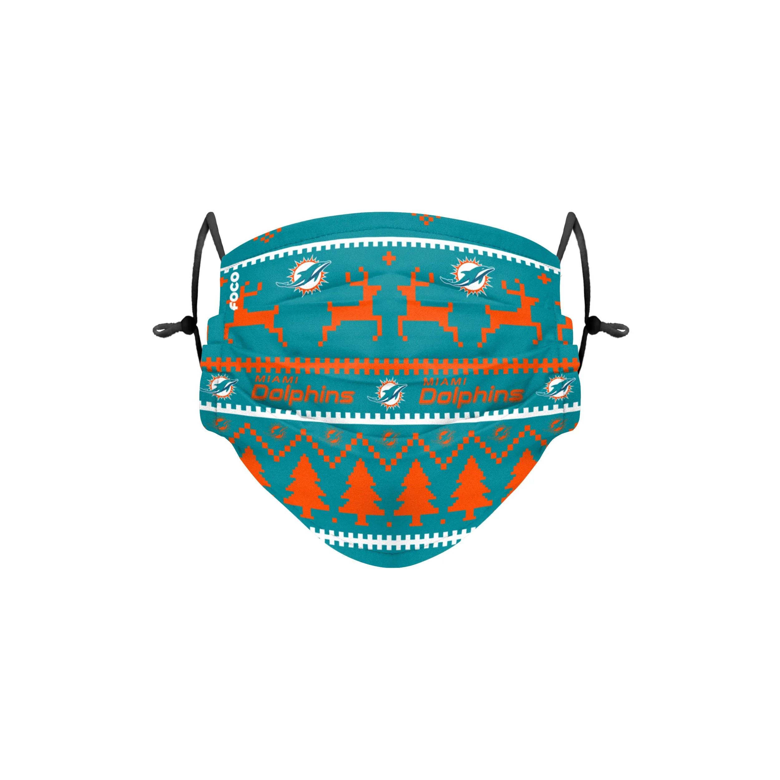 Miami Dolphins NFL Wordmark Holiday Adjustable Face Cover