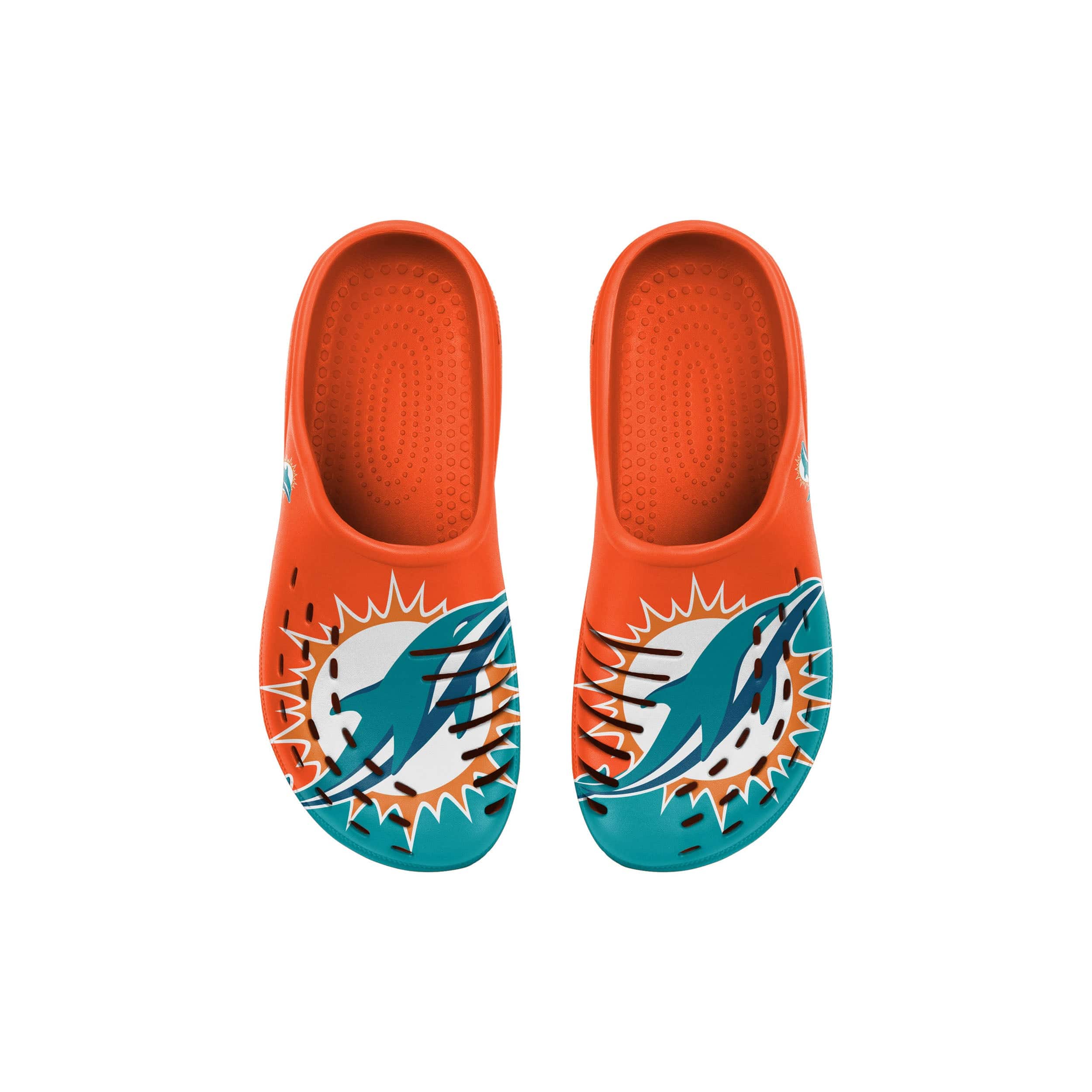 Miami Dolphins NFL Youth Colorblock Big Logo Clog - Image 2