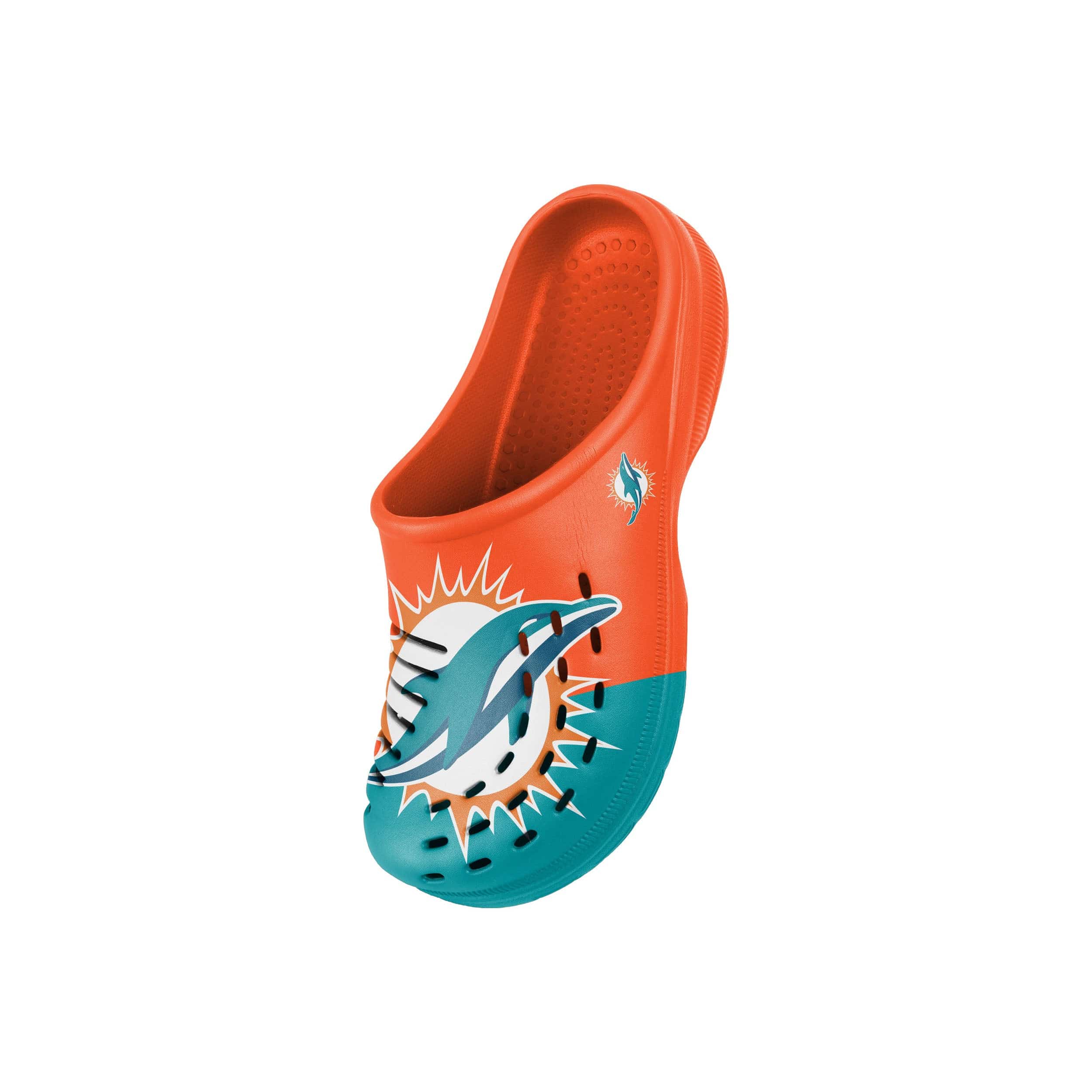 Miami Dolphins NFL Youth Colorblock Big Logo Clog - Image 3
