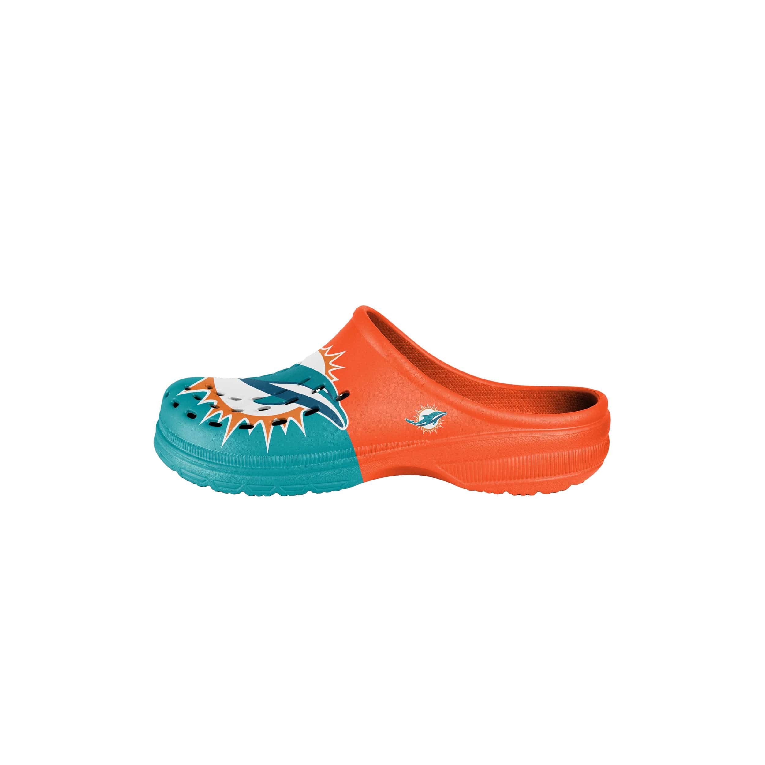 Miami Dolphins NFL Youth Colorblock Big Logo Clog - Image 4
