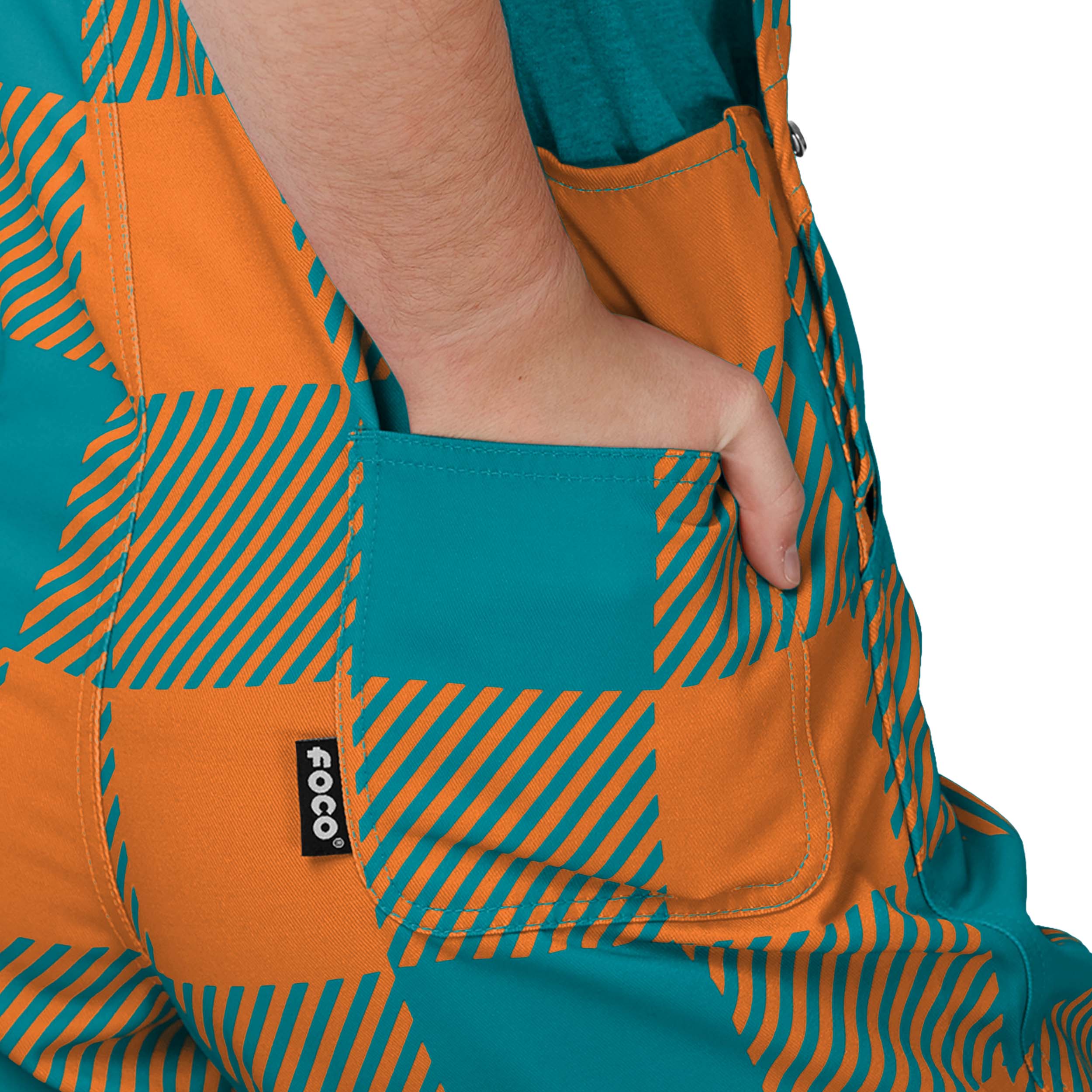 Miami Dolphins NFL Youth Plaid Bib Overalls - Image 6