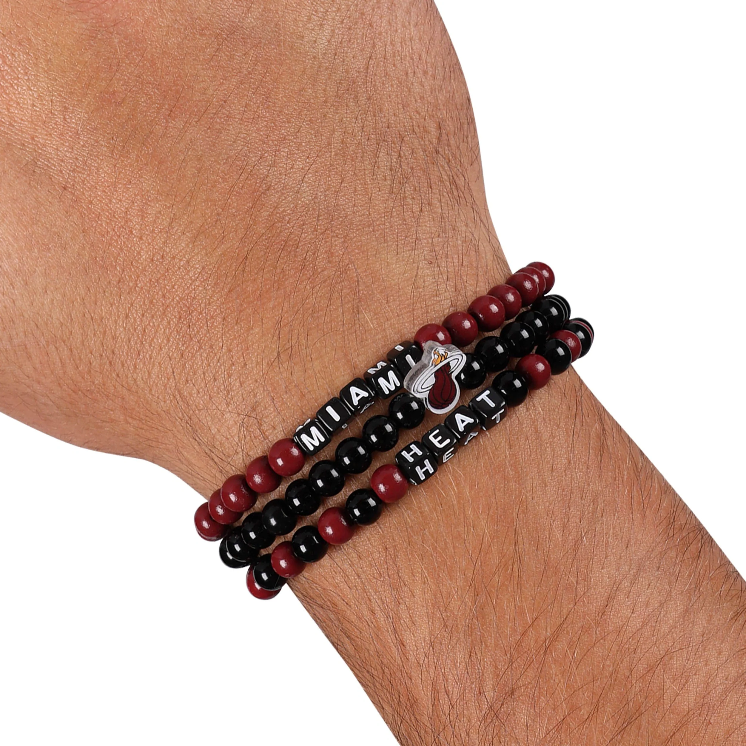 Miami Heat NBA 3 Pack Beaded Friendship Bracelet - Image 4