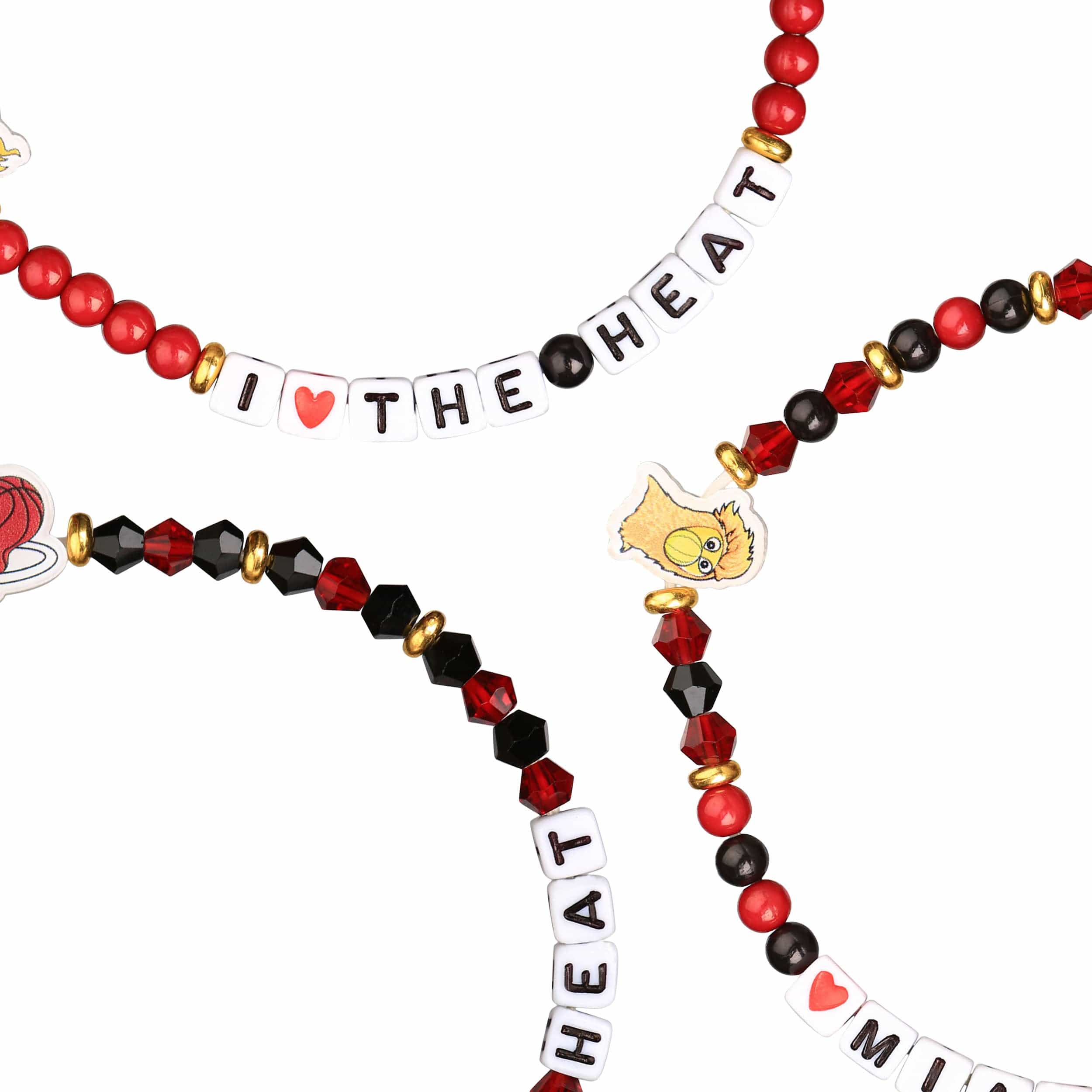 Miami Heat NBA 3 Pack Friendship Bracelet - Image 2