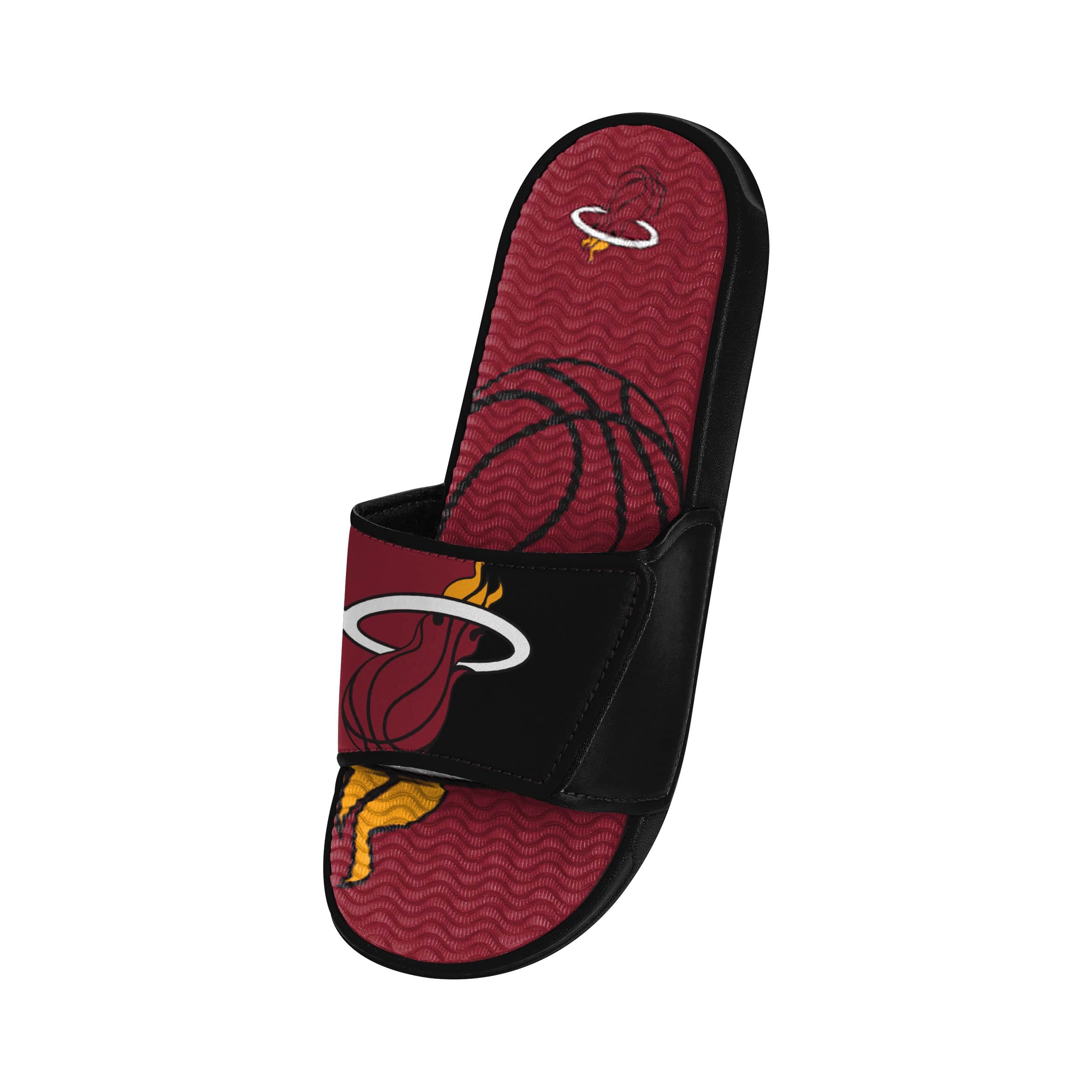 Miami Heat NBA Mens Colorblock Big Logo Gel Slides - Image 3