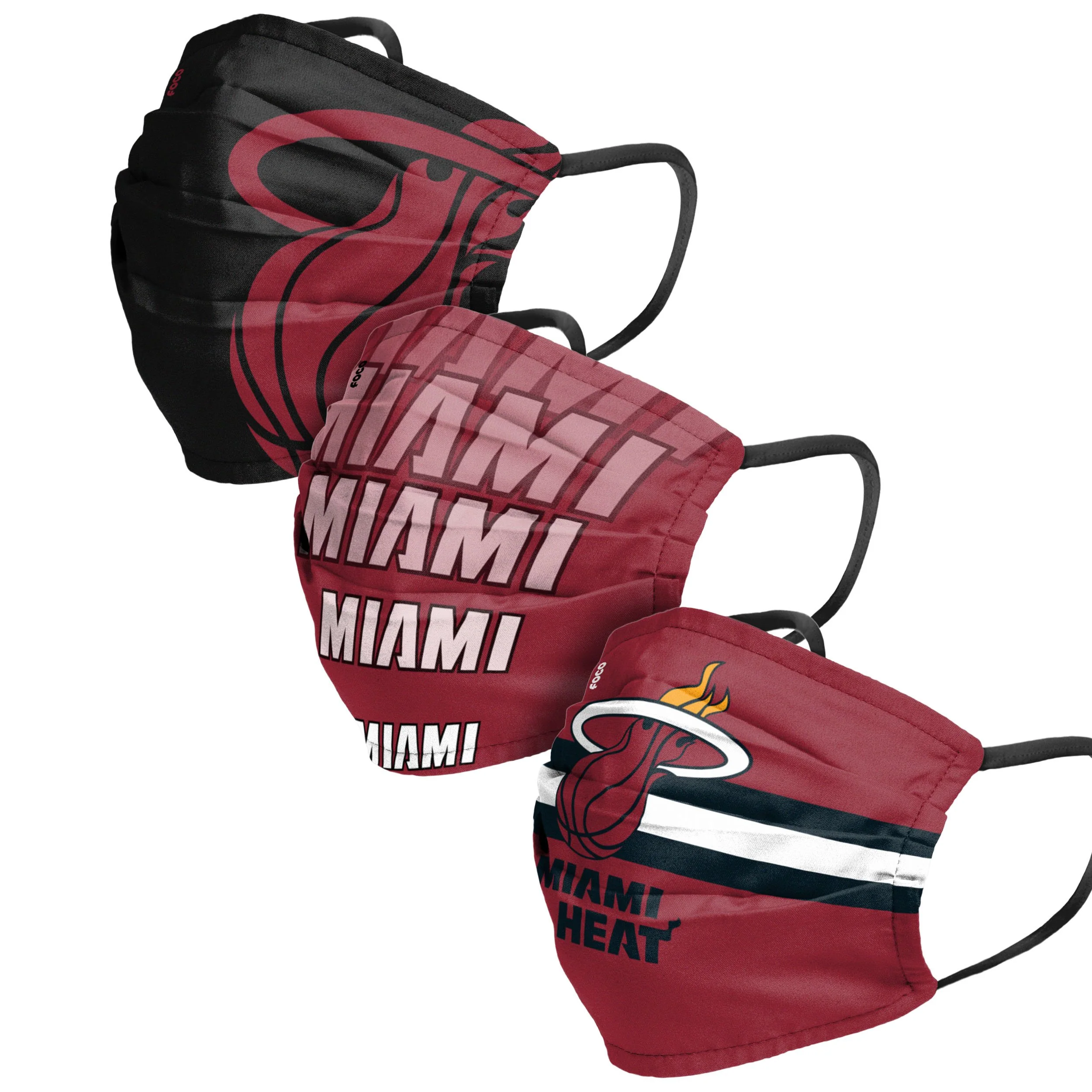 Miami Heat NBA Mens Matchday 3 Pack Face Cover