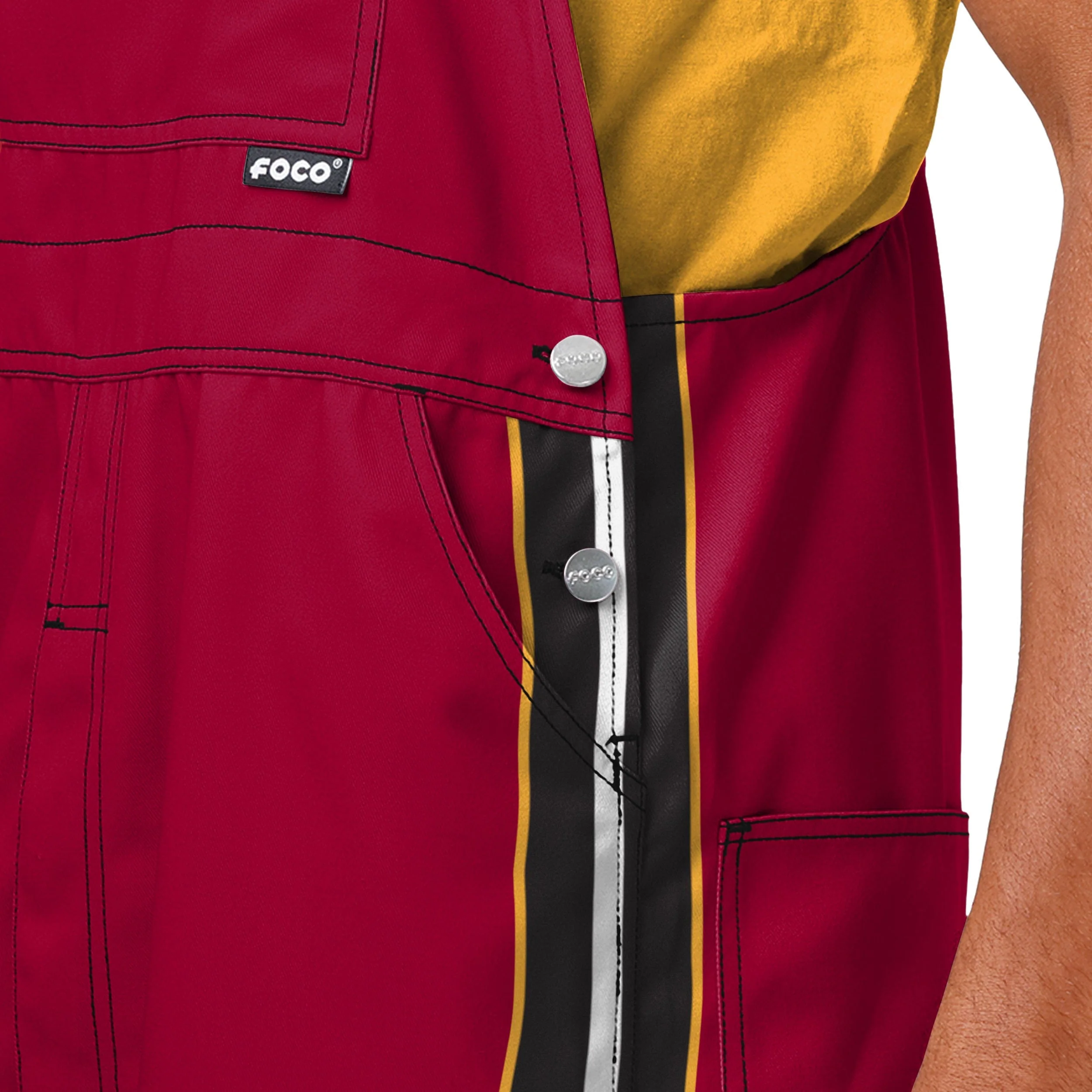 Miami Heat NBA Mens Team Stripe Bib Overalls - Image 4