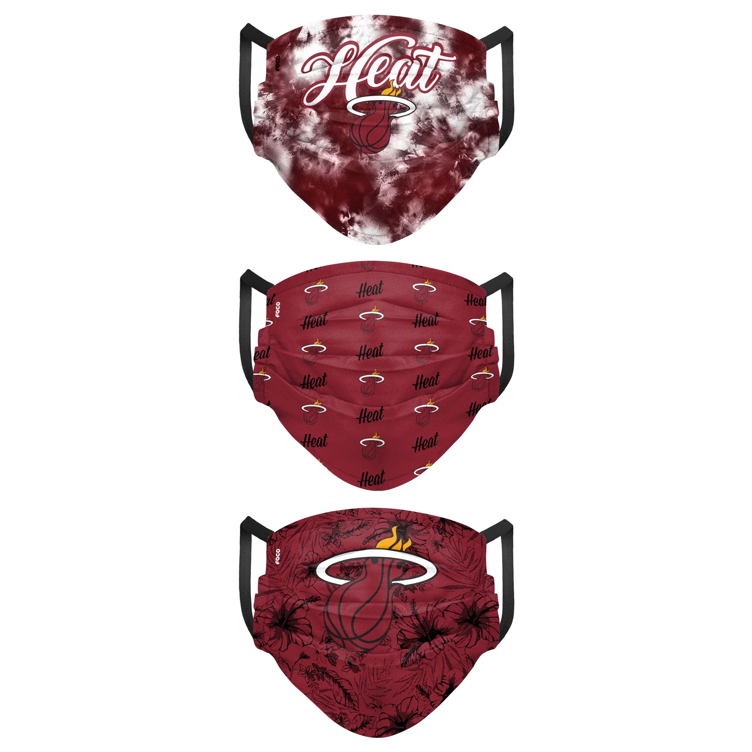 Miami Heat NBA Womens Matchday 3 Pack Face Cover - Image 2