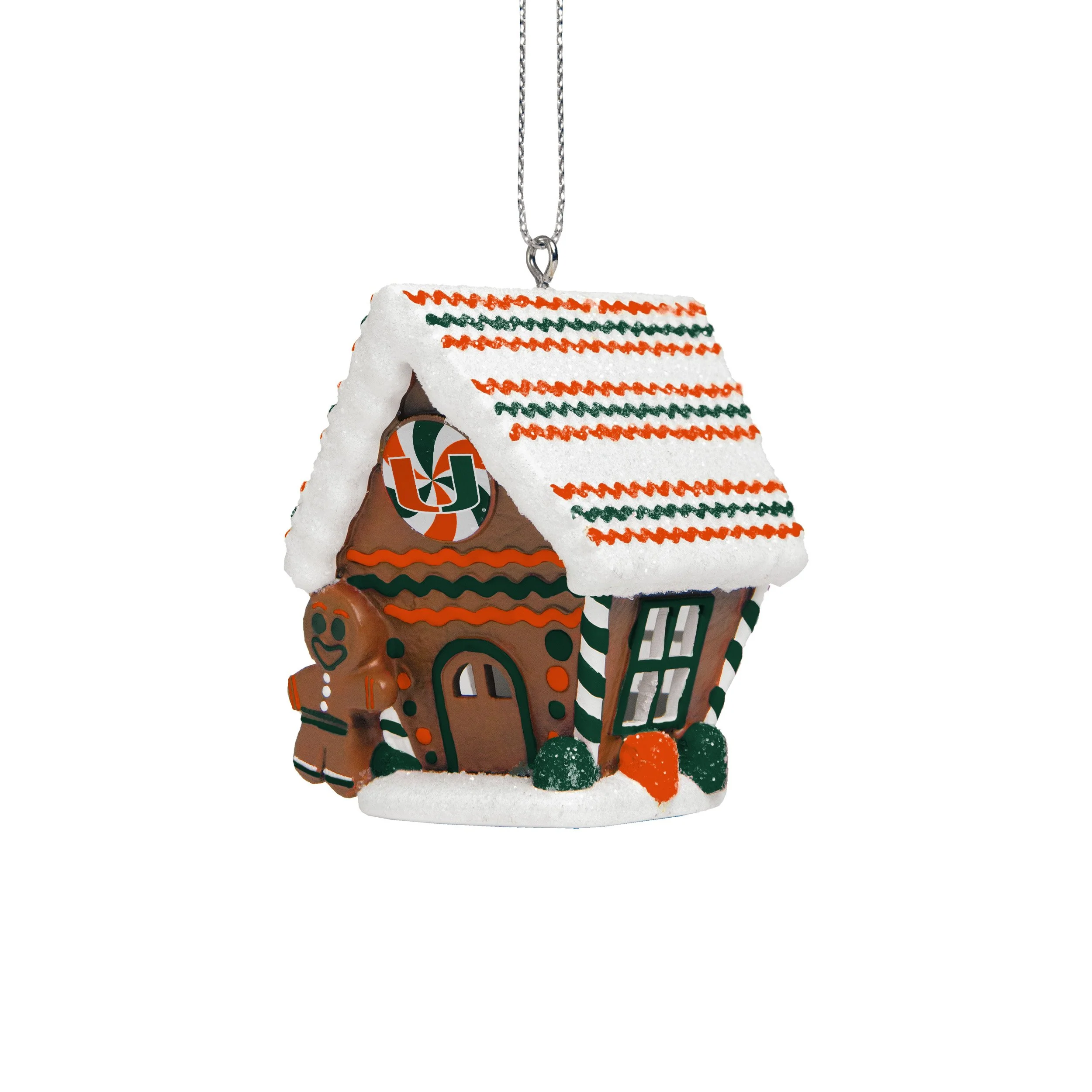 Miami Hurricanes NCAA Gingerbread House Ornament