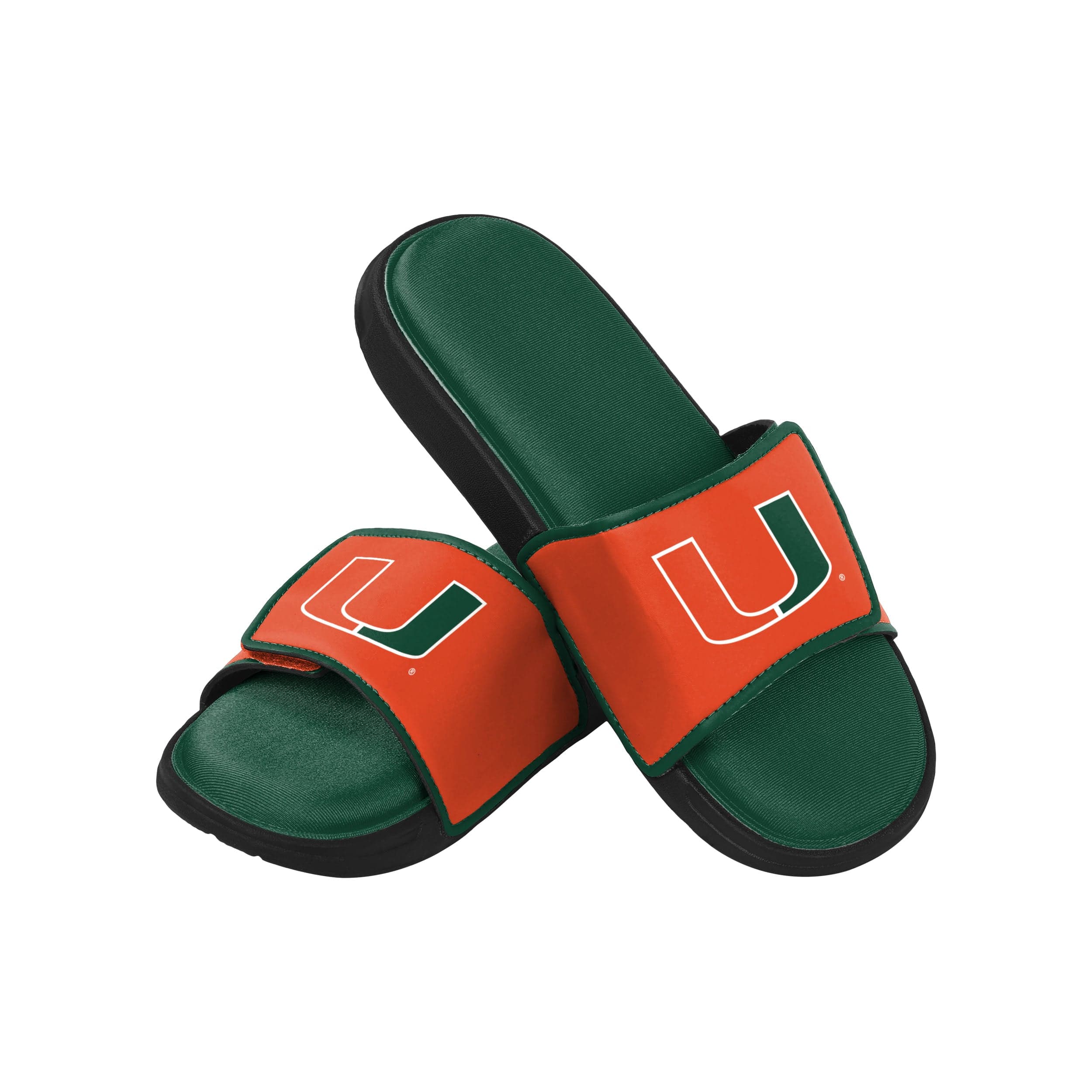 Miami Hurricanes NCAA Mens Foam Sport Slide Sandals
