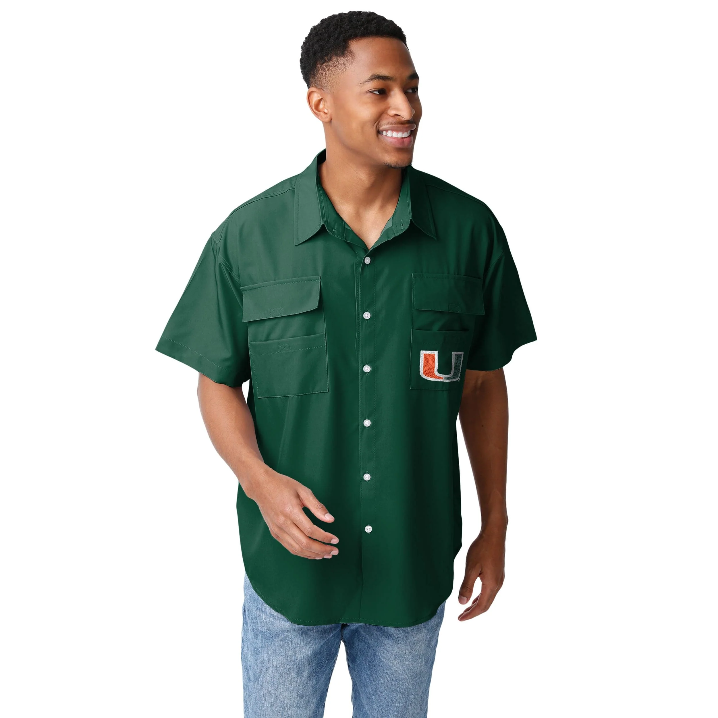 Miami Hurricanes NCAA Mens Gone Fishing Shirt - Image 3