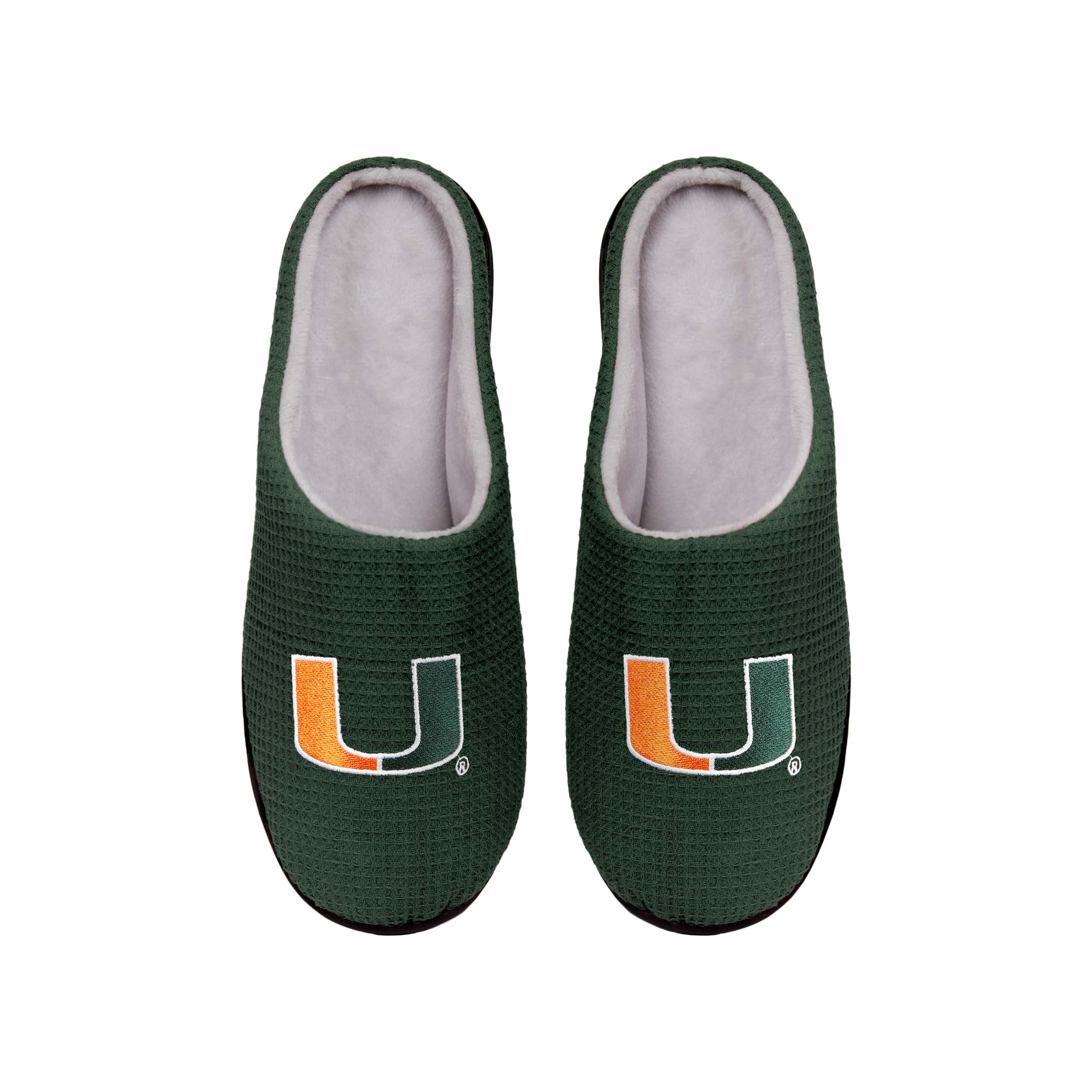 Miami Hurricanes NCAA Mens Memory Foam Slide Slippers - Image 2