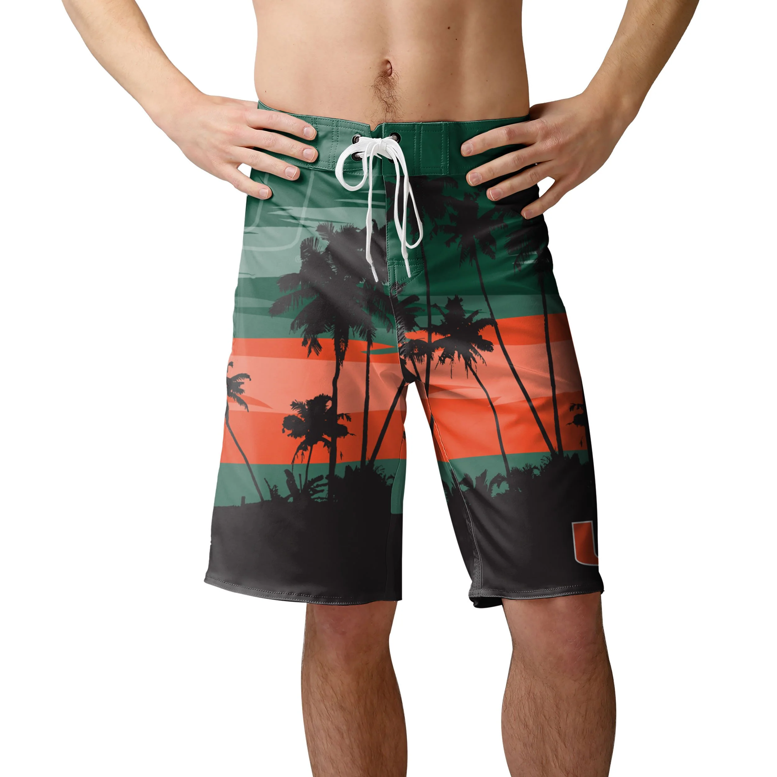 Miami Hurricanes NCAA Mens Sunset Boardshorts - Image 2