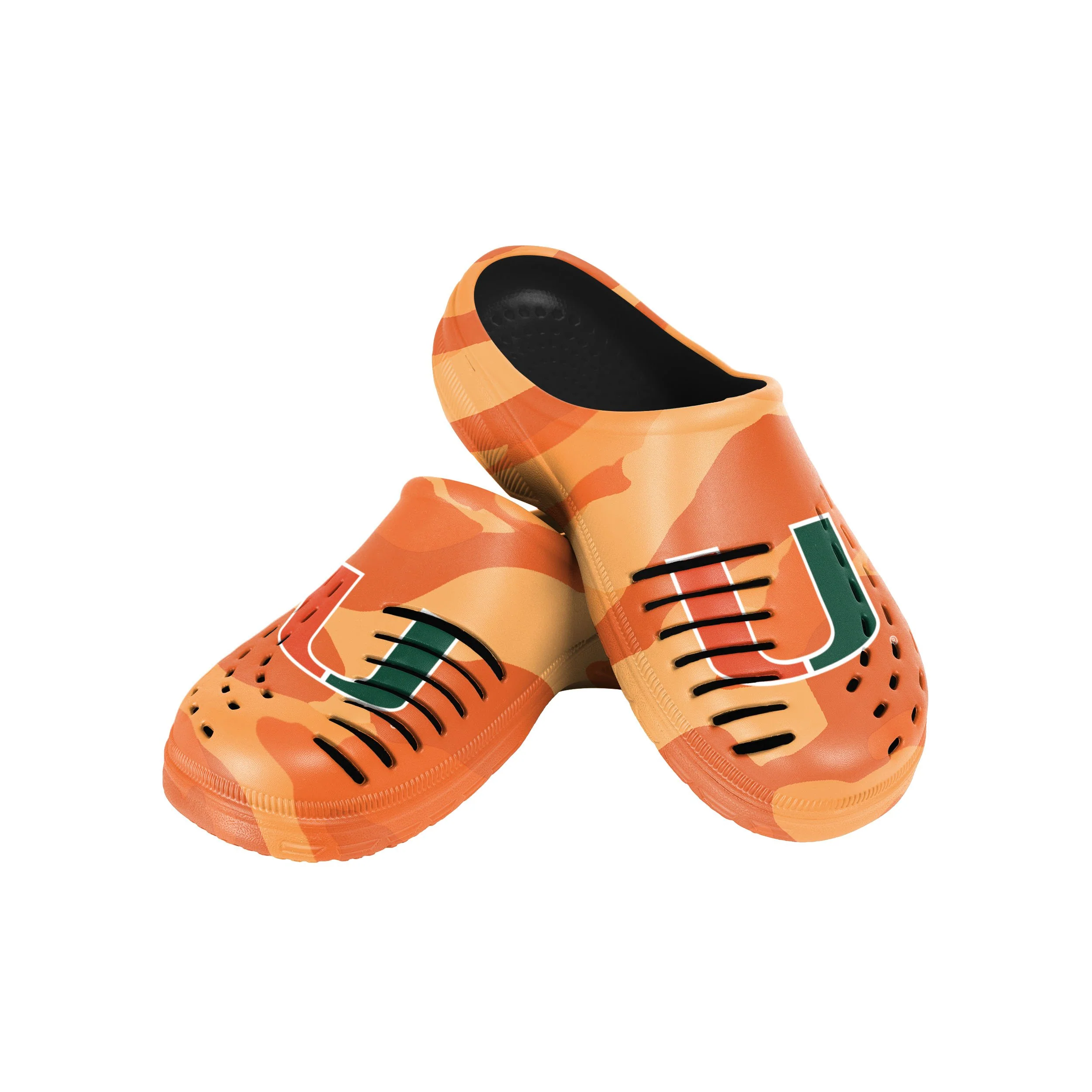 Miami Hurricanes NCAA Mens Tonal Camo Clog