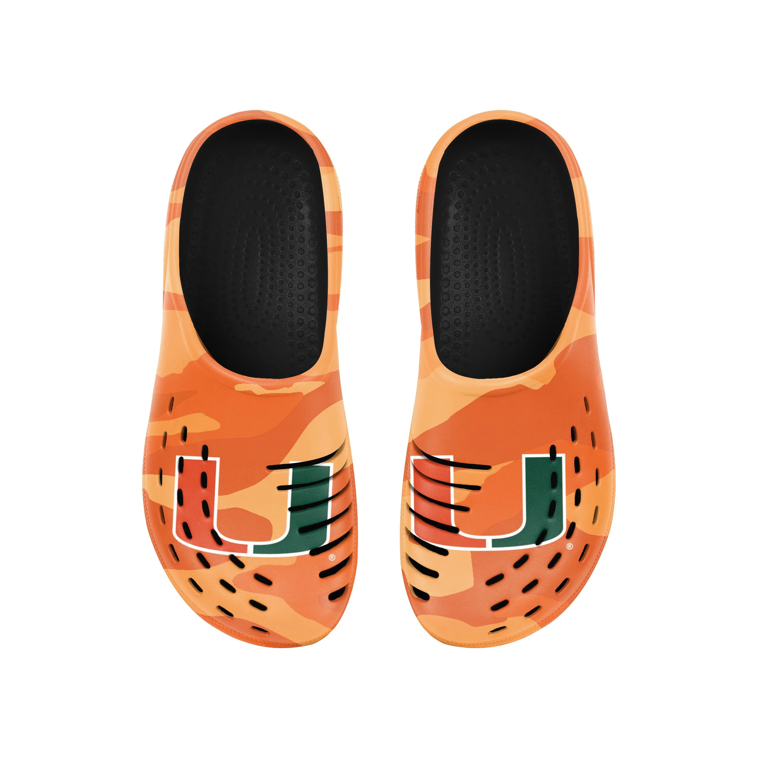 Miami Hurricanes NCAA Mens Tonal Camo Clog - Image 4