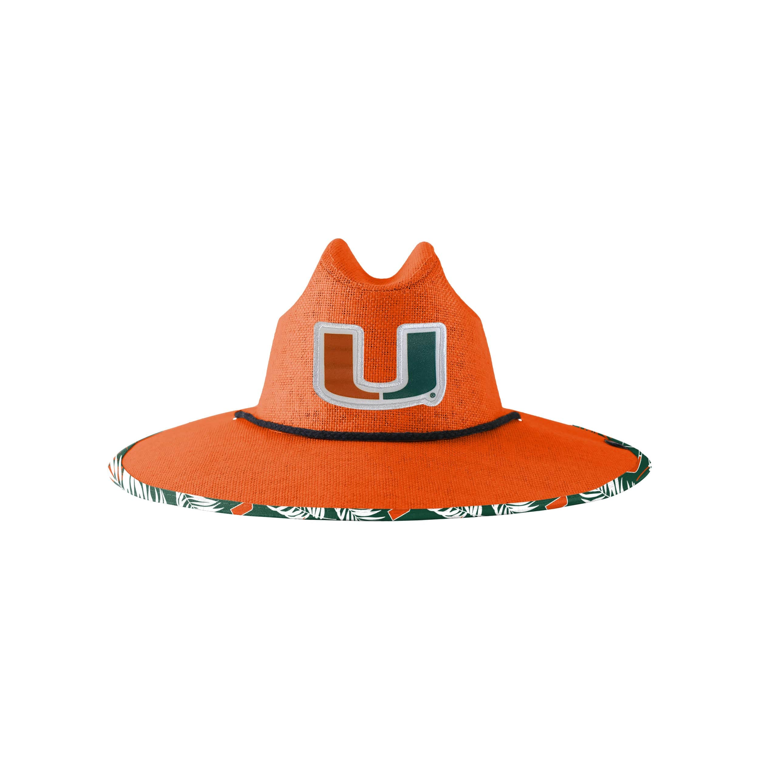 Miami Hurricanes NCAA Team Color Straw Hat