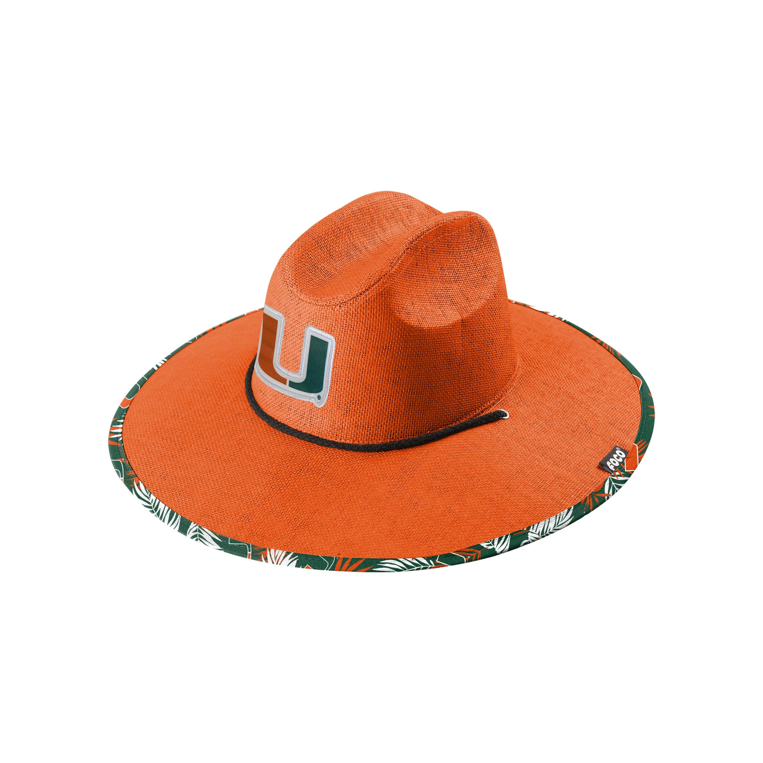 Miami Hurricanes NCAA Team Color Straw Hat - Image 3
