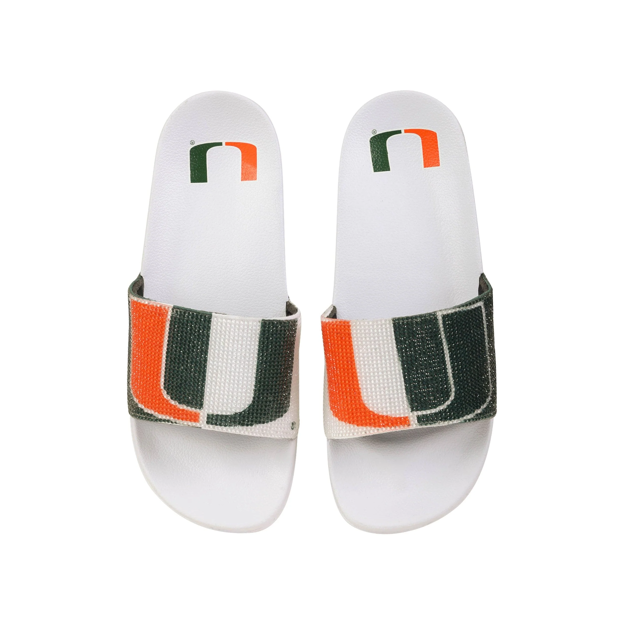 Miami Hurricanes NCAA Womens Big Logo Shimmer Slide - Image 2