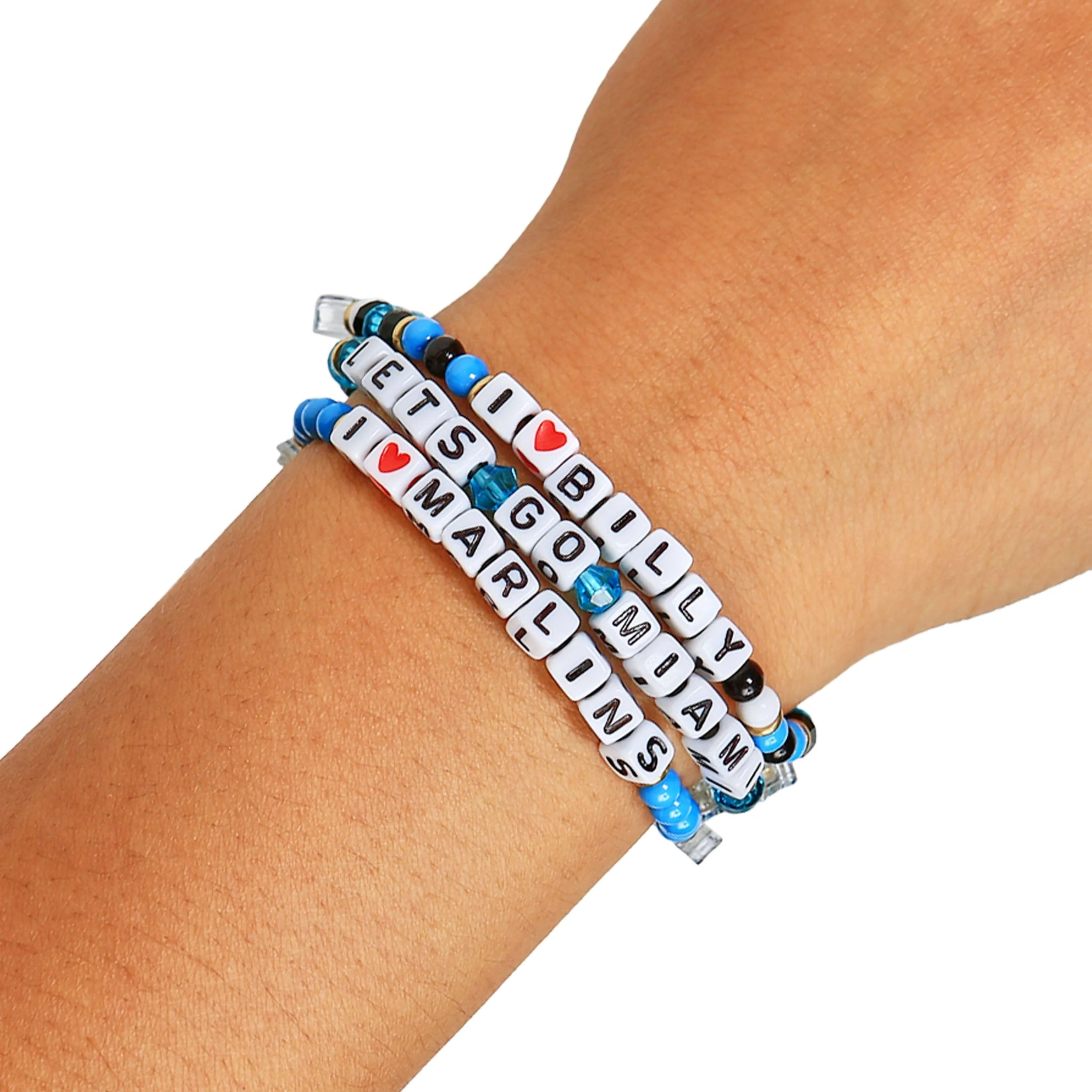 Miami Marlins MLB 3 Pack Friendship Bracelet - Image 4
