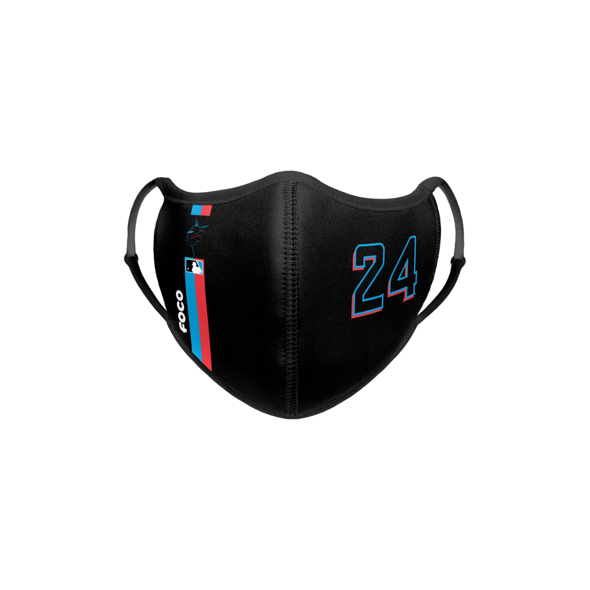 Miami Marlins MLB Jesus Aguilar On-Field Adjustable Black Sport Face Cover