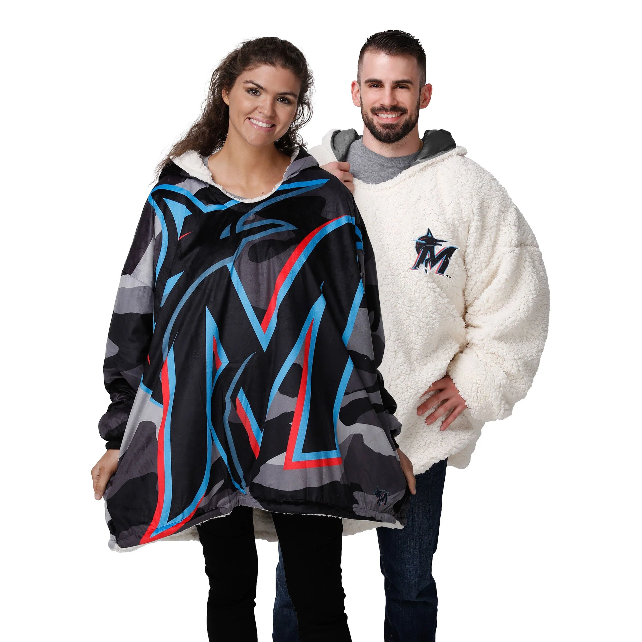 Miami Marlins MLB Reversible Team Color Camo Hoodeez