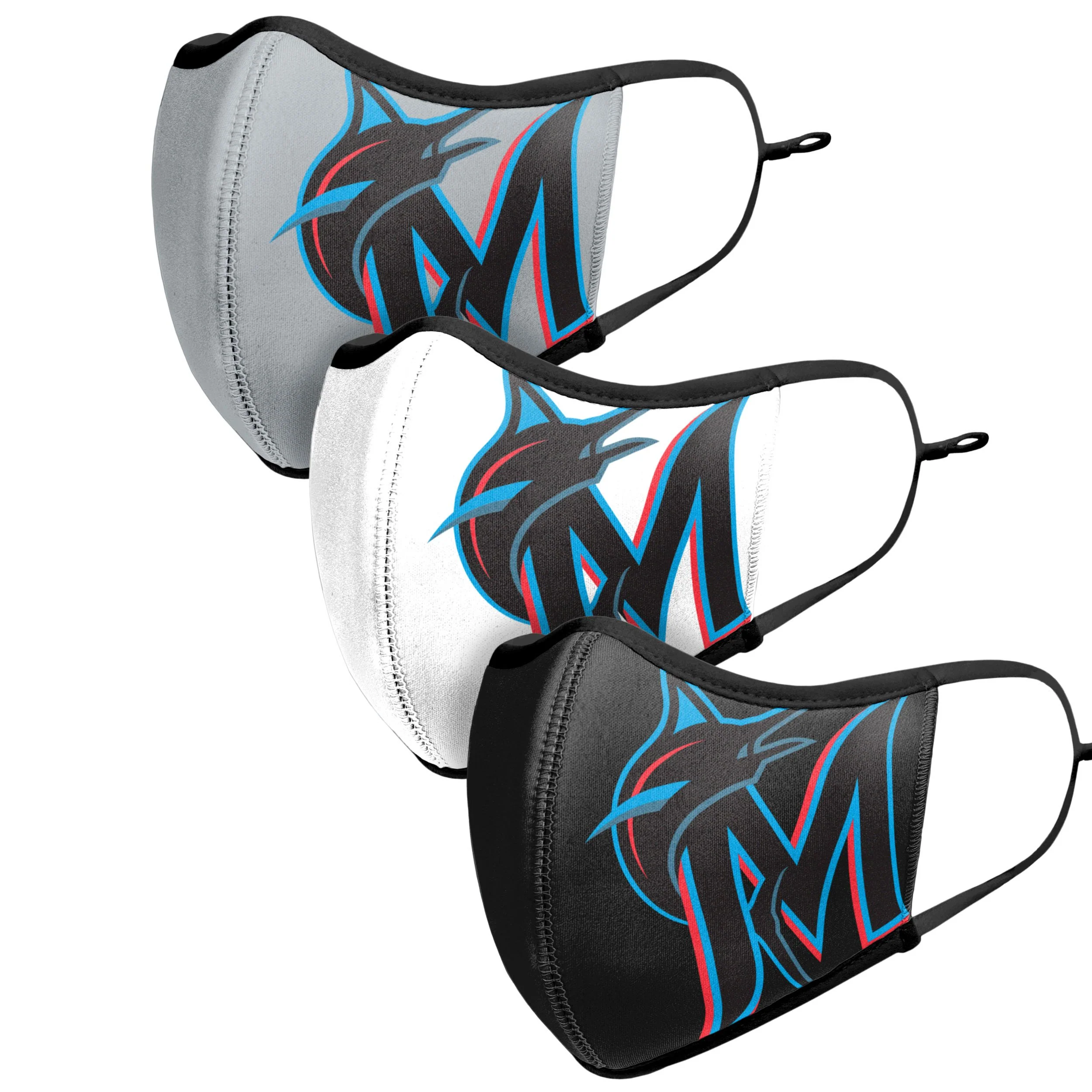 Miami Marlins MLB Sport 3 Pack Face Cover - Image 4