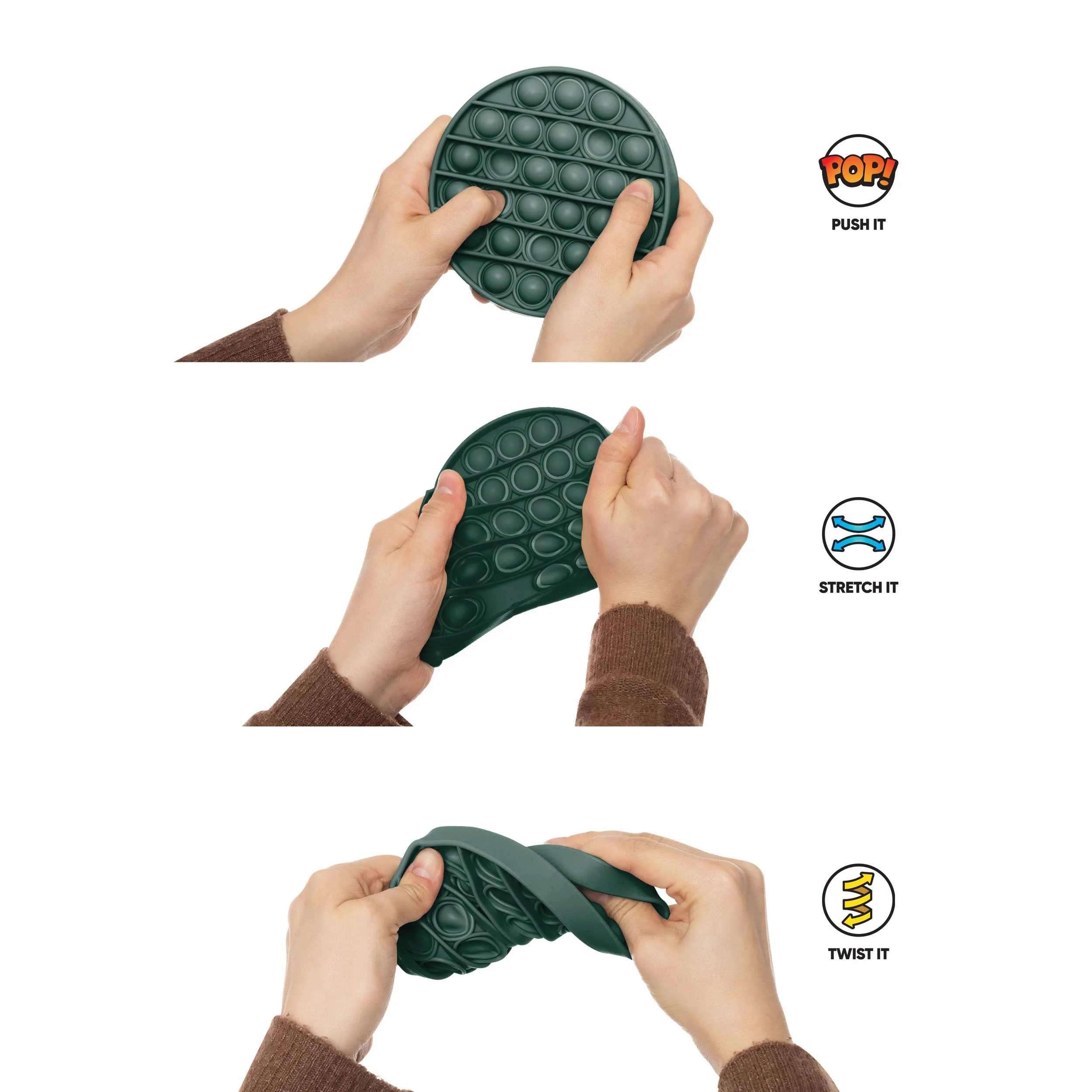 Michigan State Spartans NCAA 2 Pack Ball & Square Push-Itz Fidget - Image 4