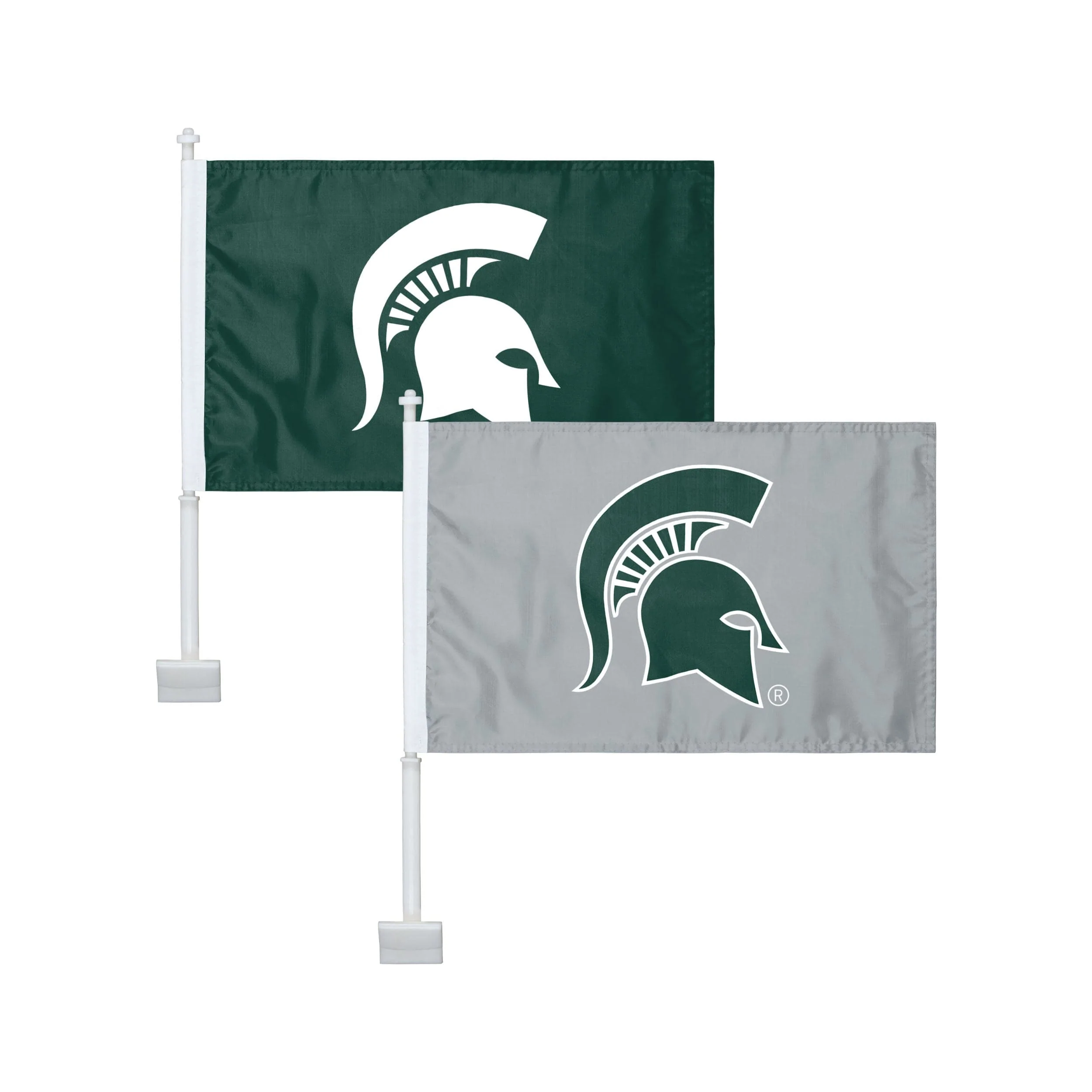 Michigan State Spartans NCAA 2 Pack Solid Car Flag