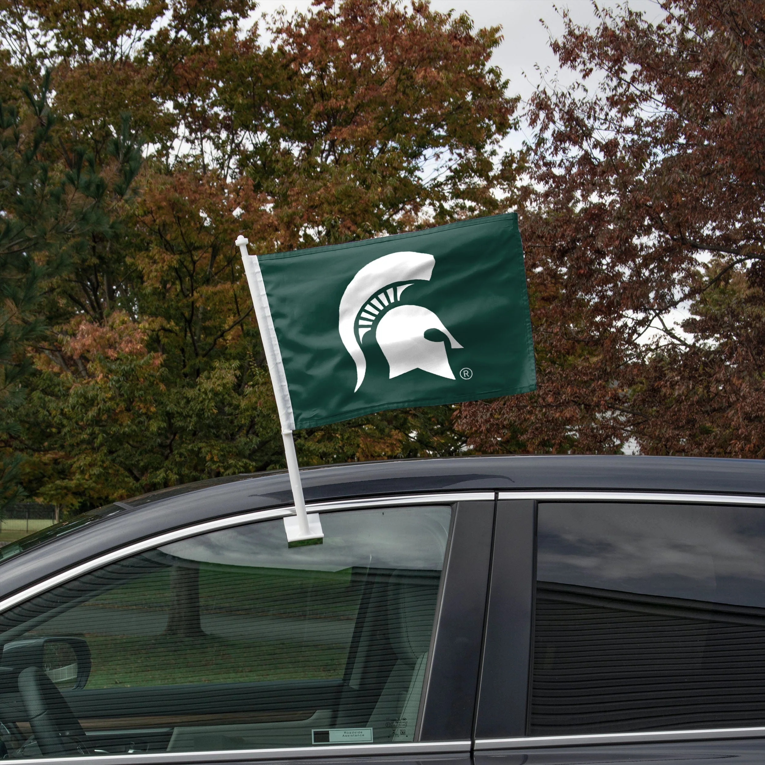 Michigan State Spartans NCAA 2 Pack Solid Car Flag - Image 2