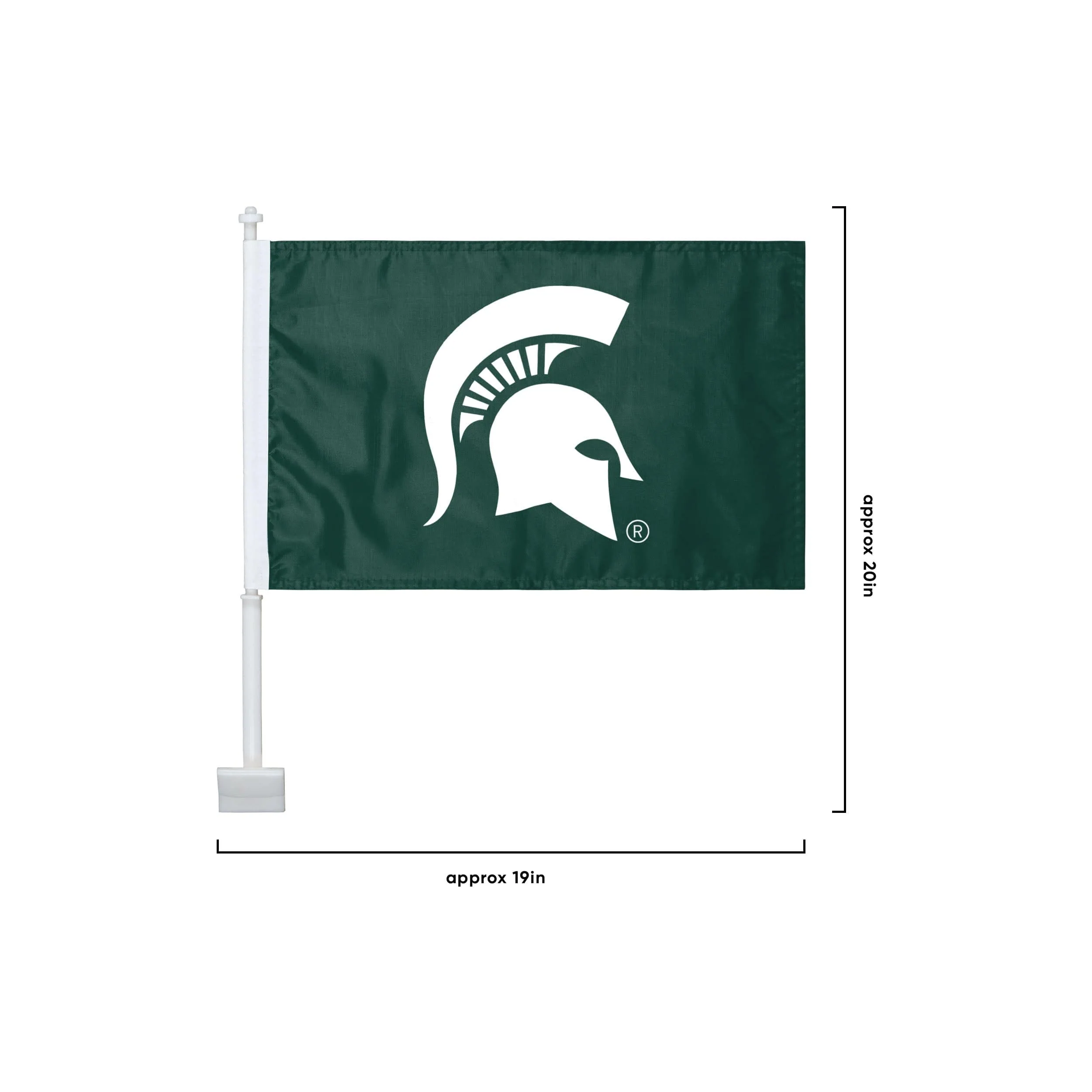 Michigan State Spartans NCAA 2 Pack Solid Car Flag - Image 3