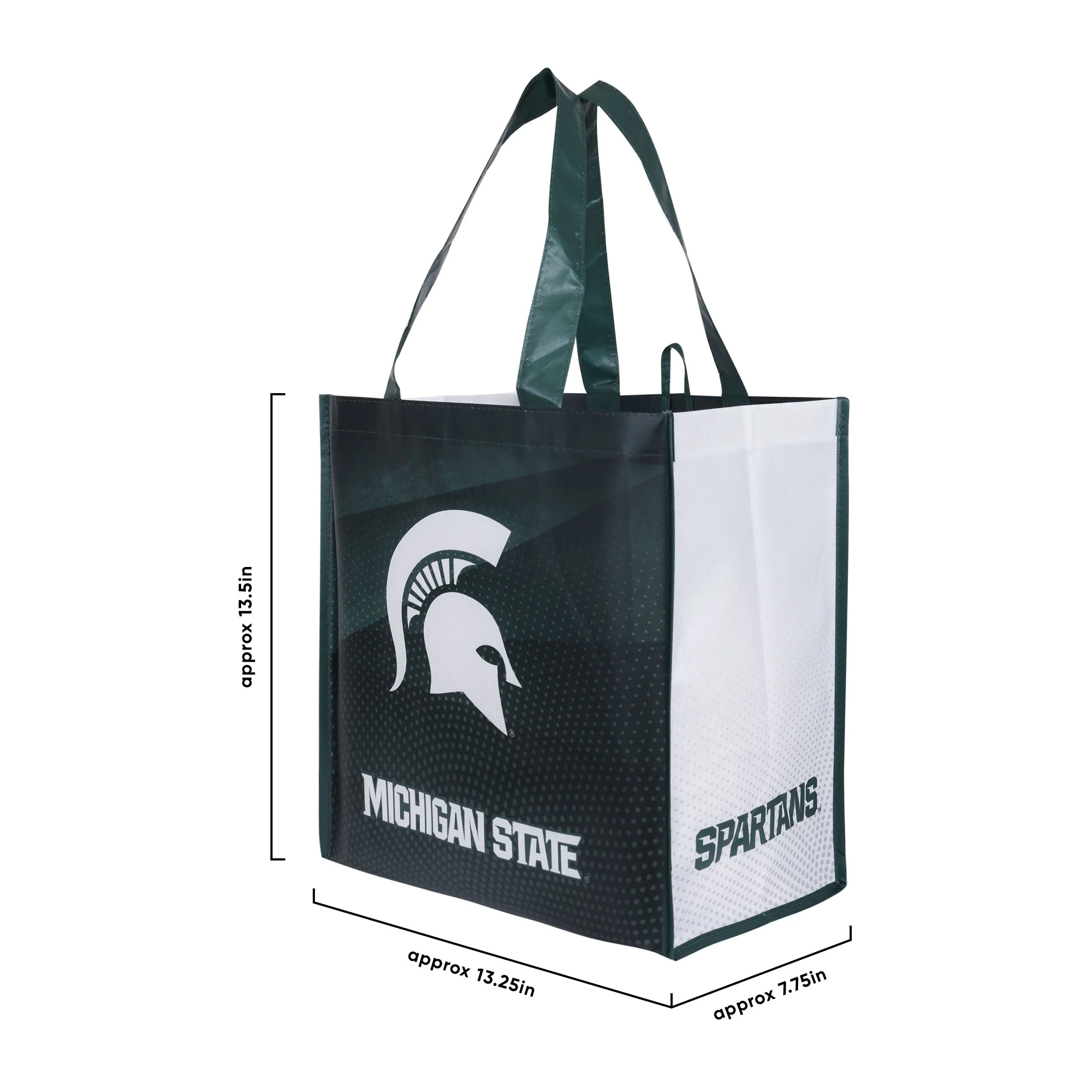 Michigan State Spartans NCAA 4 Pack Reusable Shopping Bag - Image 3