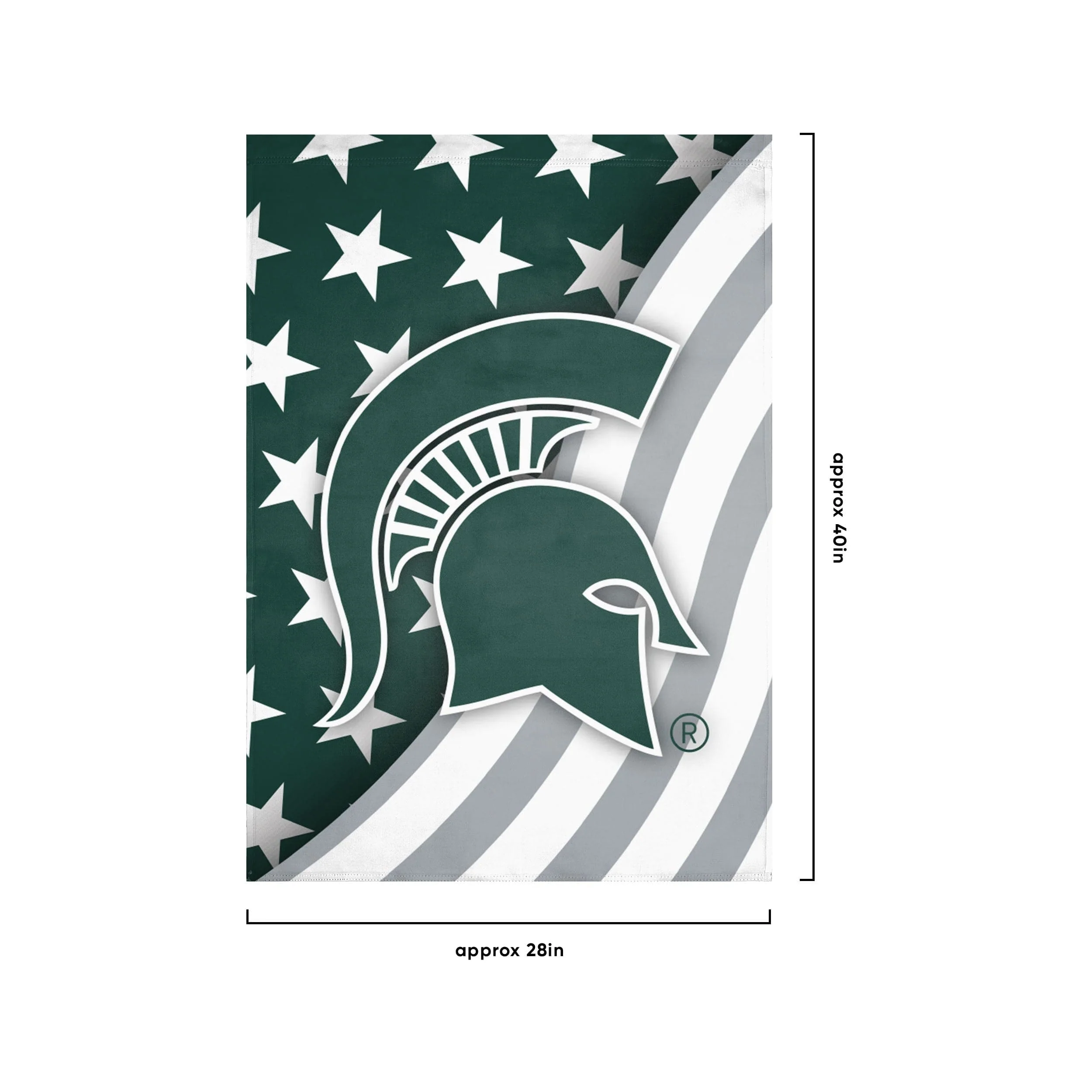 Michigan State Spartans NCAA Americana Vertical Flag - Image 3