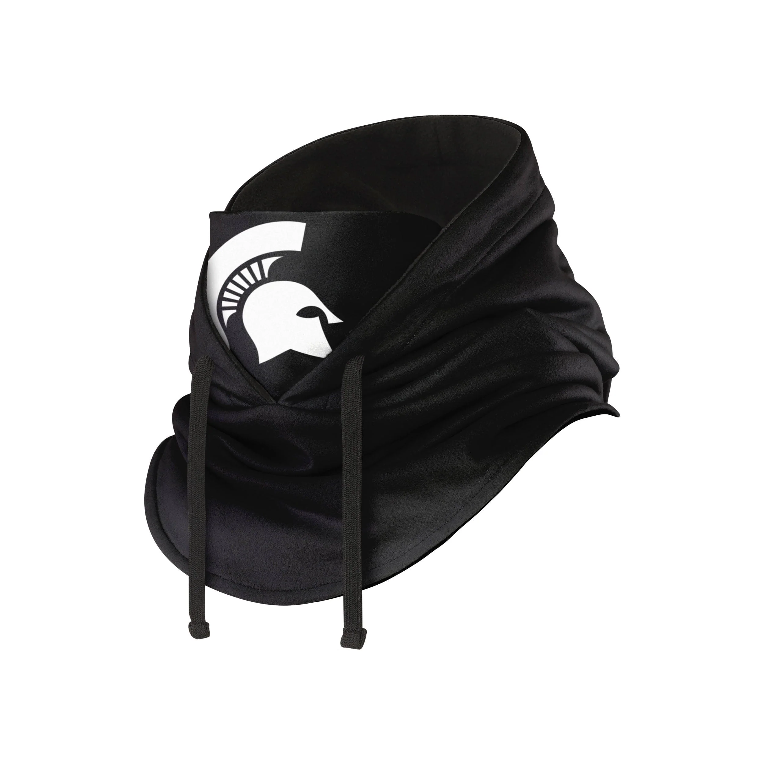 Michigan State Spartans NCAA Black Drawstring Hooded Gaiter - Image 2
