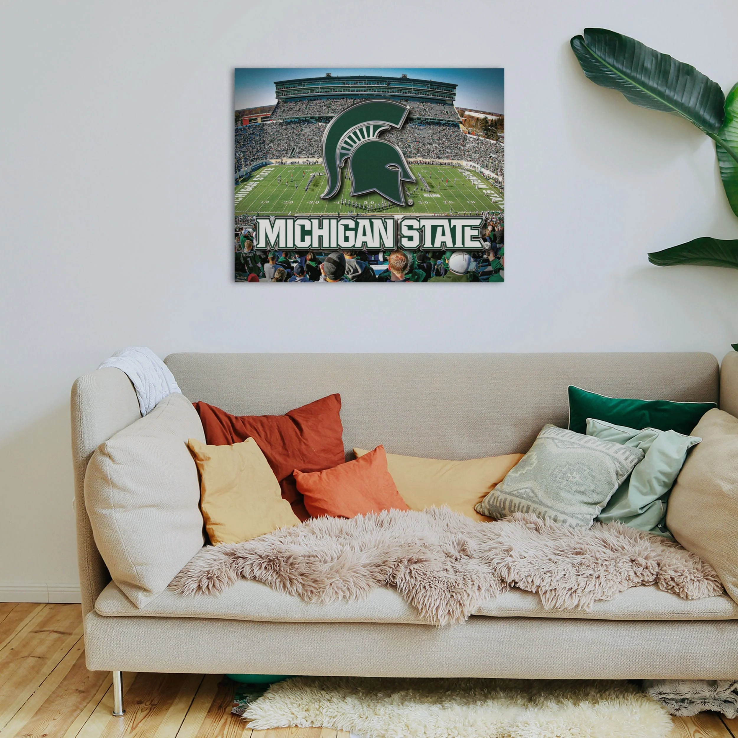 Michigan State Spartans NCAA Canvas Wall Sign - Image 3