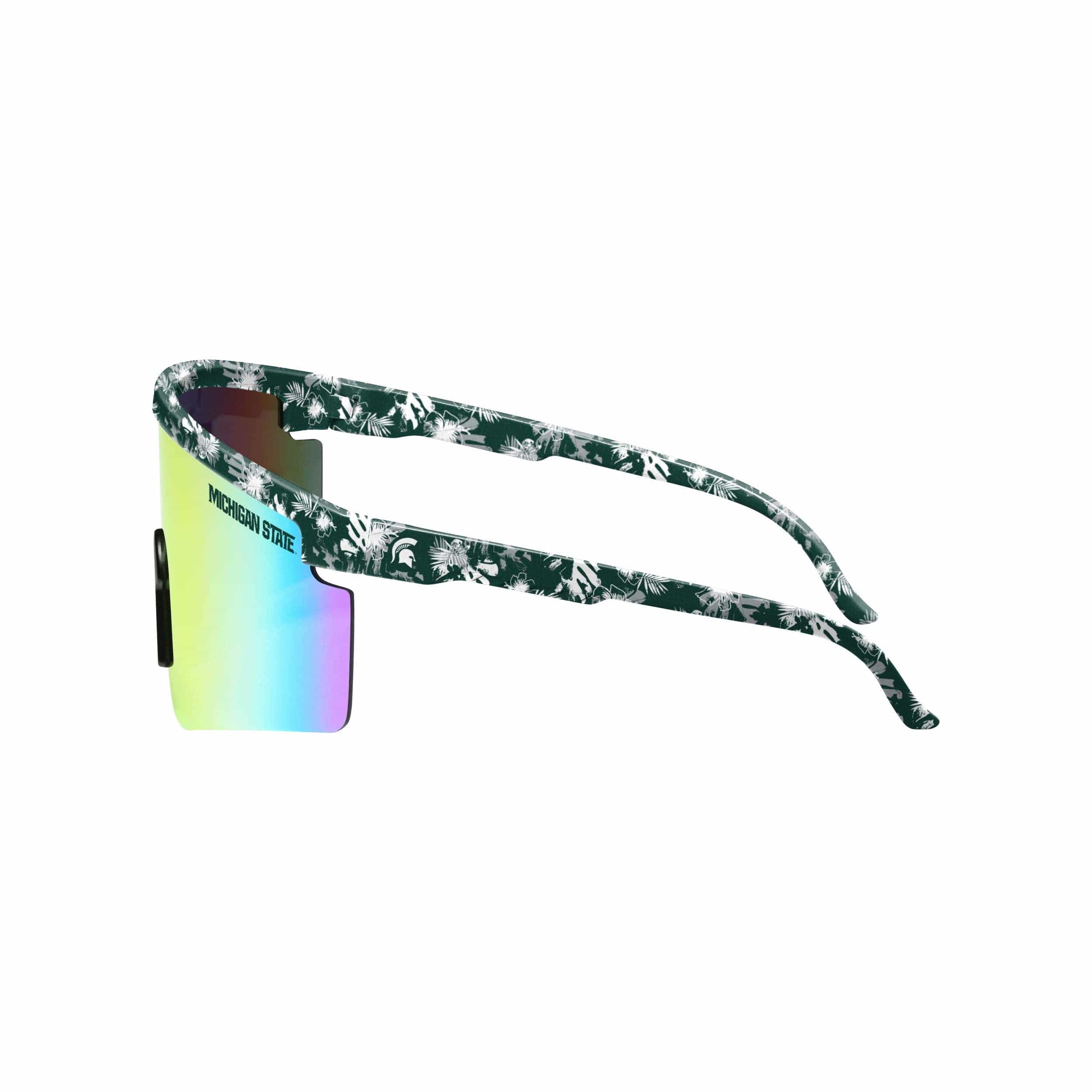 Michigan State Spartans NCAA Floral Large Frame Sunglasses - Image 3