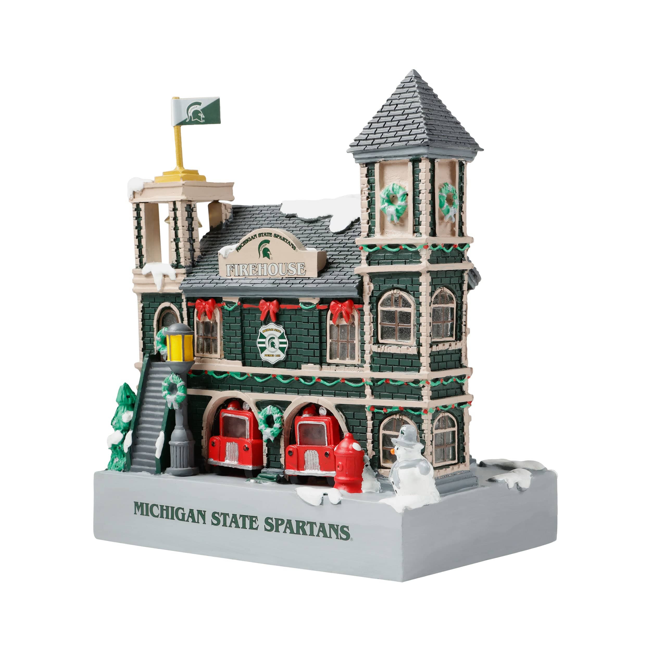 Michigan State Spartans NCAA Light Up Resin Team Firehouse - Image 4