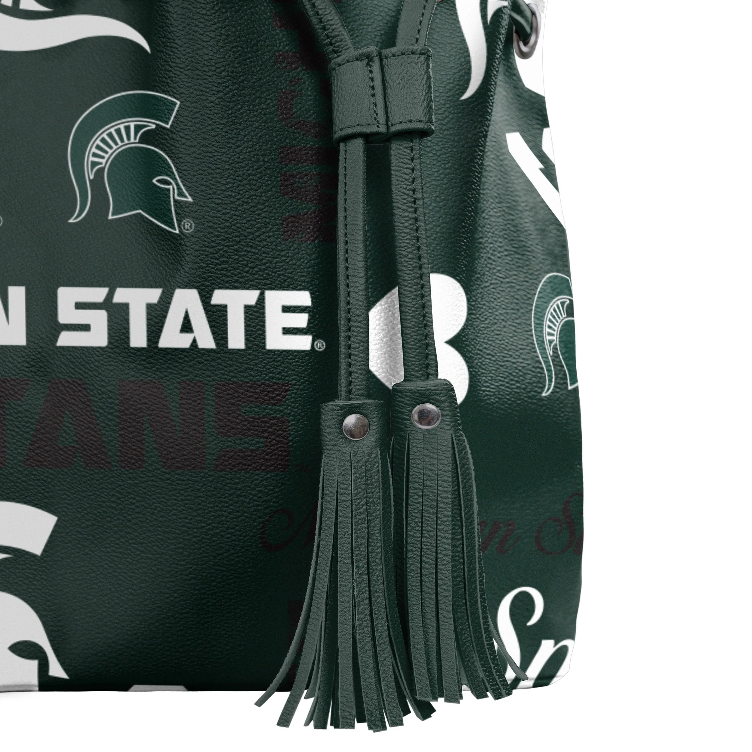 Michigan State Spartans NCAA Logo Love Cinch Purse - Image 4