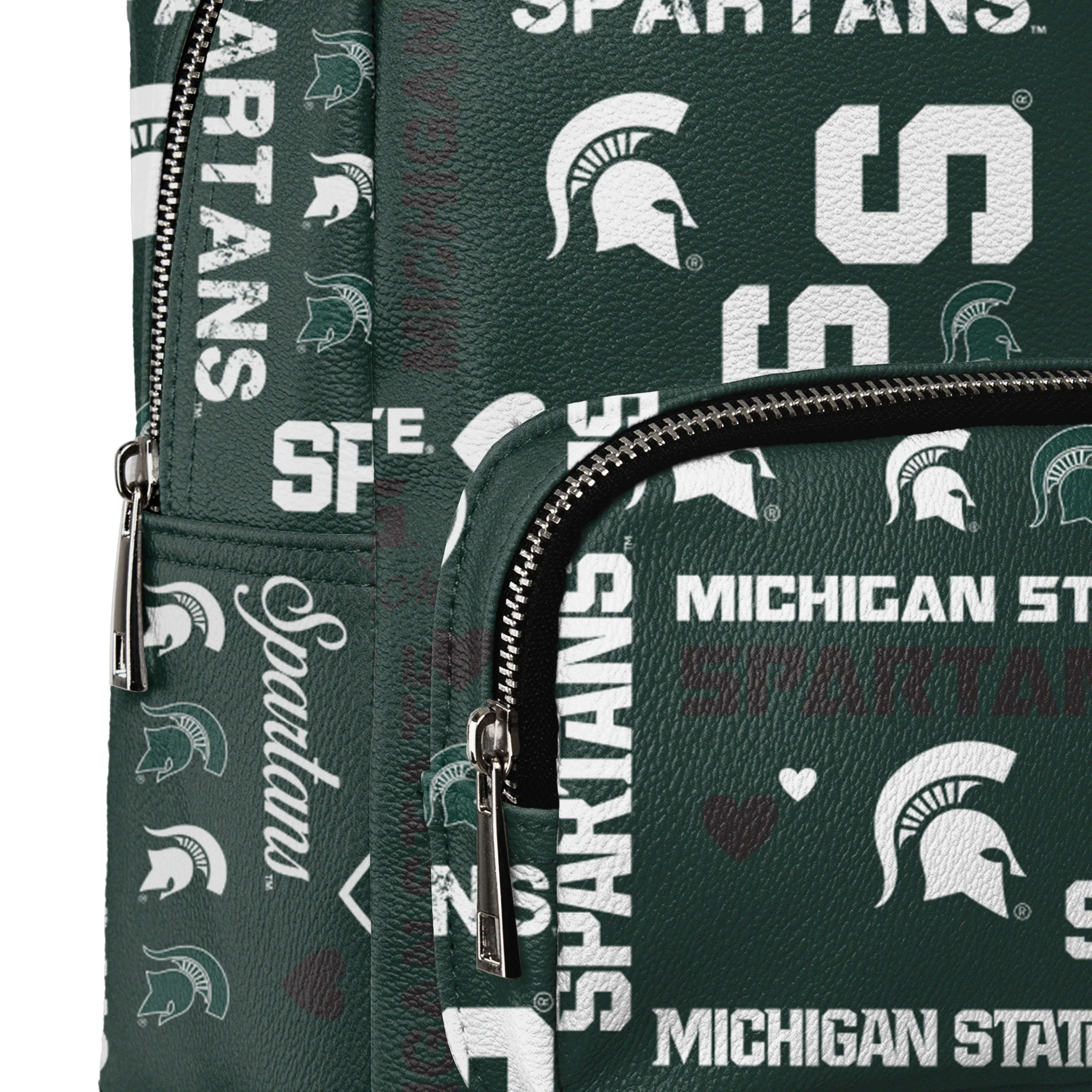 Michigan State Spartans NCAA Logo Love Mini Backpack - Image 4