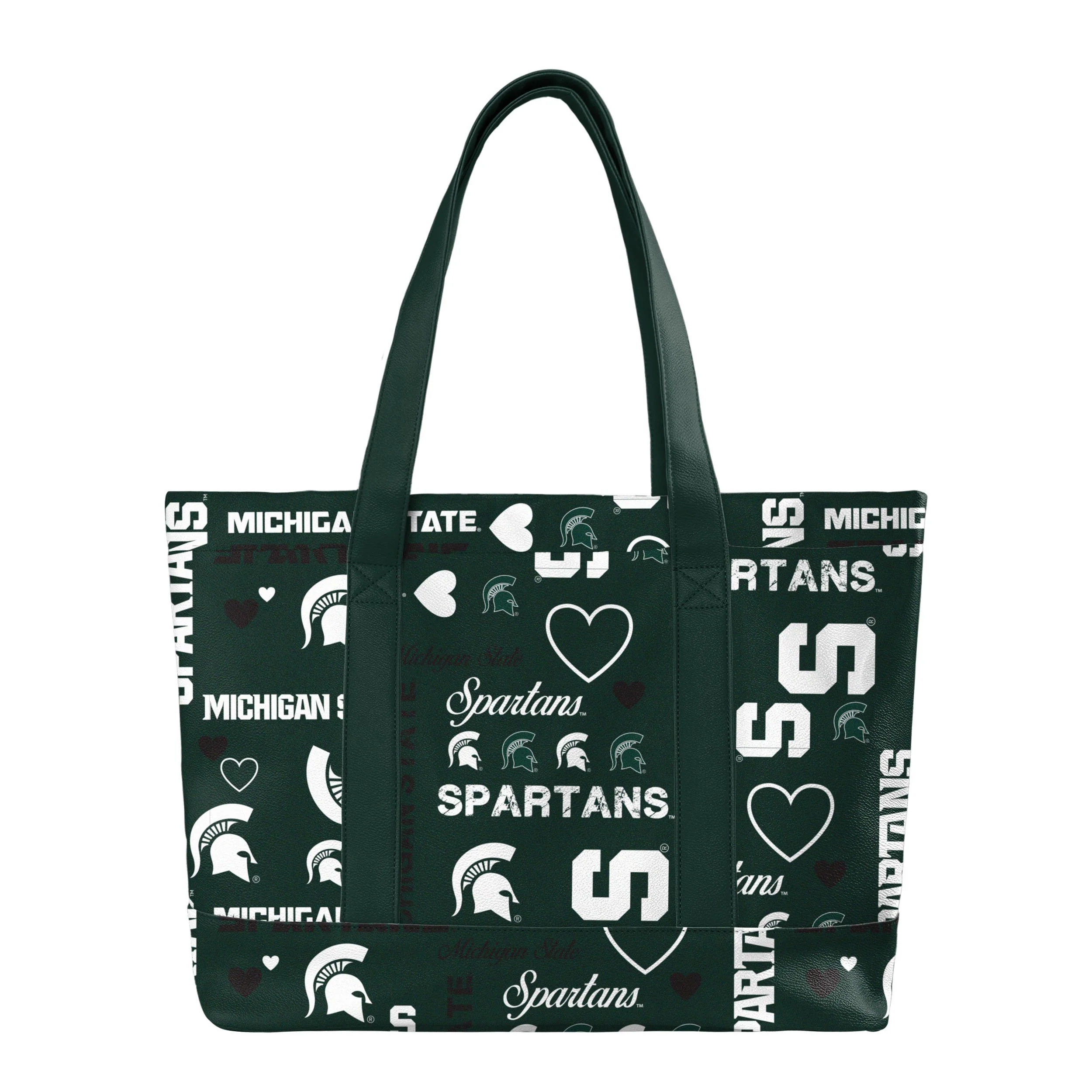 Michigan State Spartans NCAA Logo Love Tote Bag