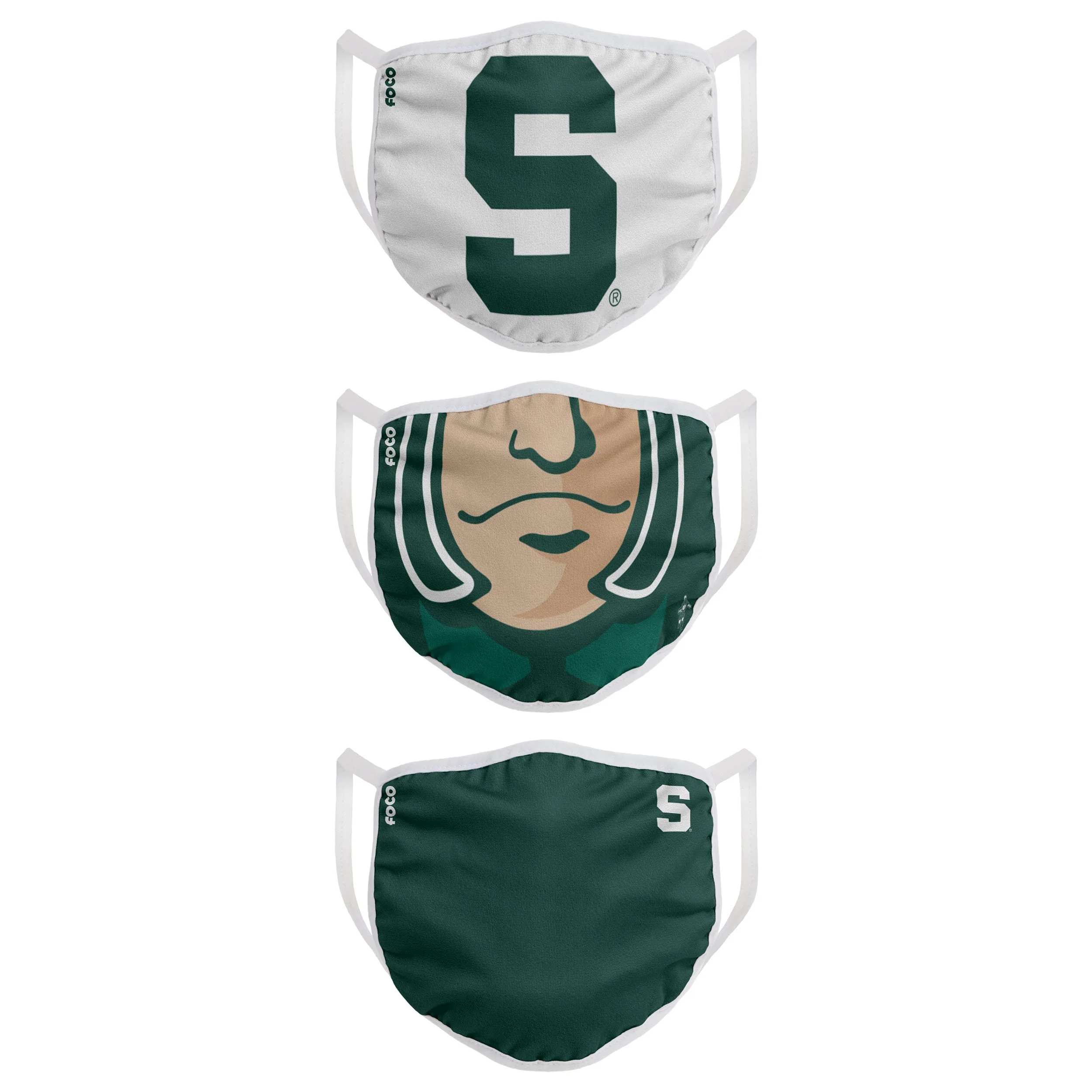 Michigan State Spartans NCAA Mascot 3 Pack Face Cover - Image 2