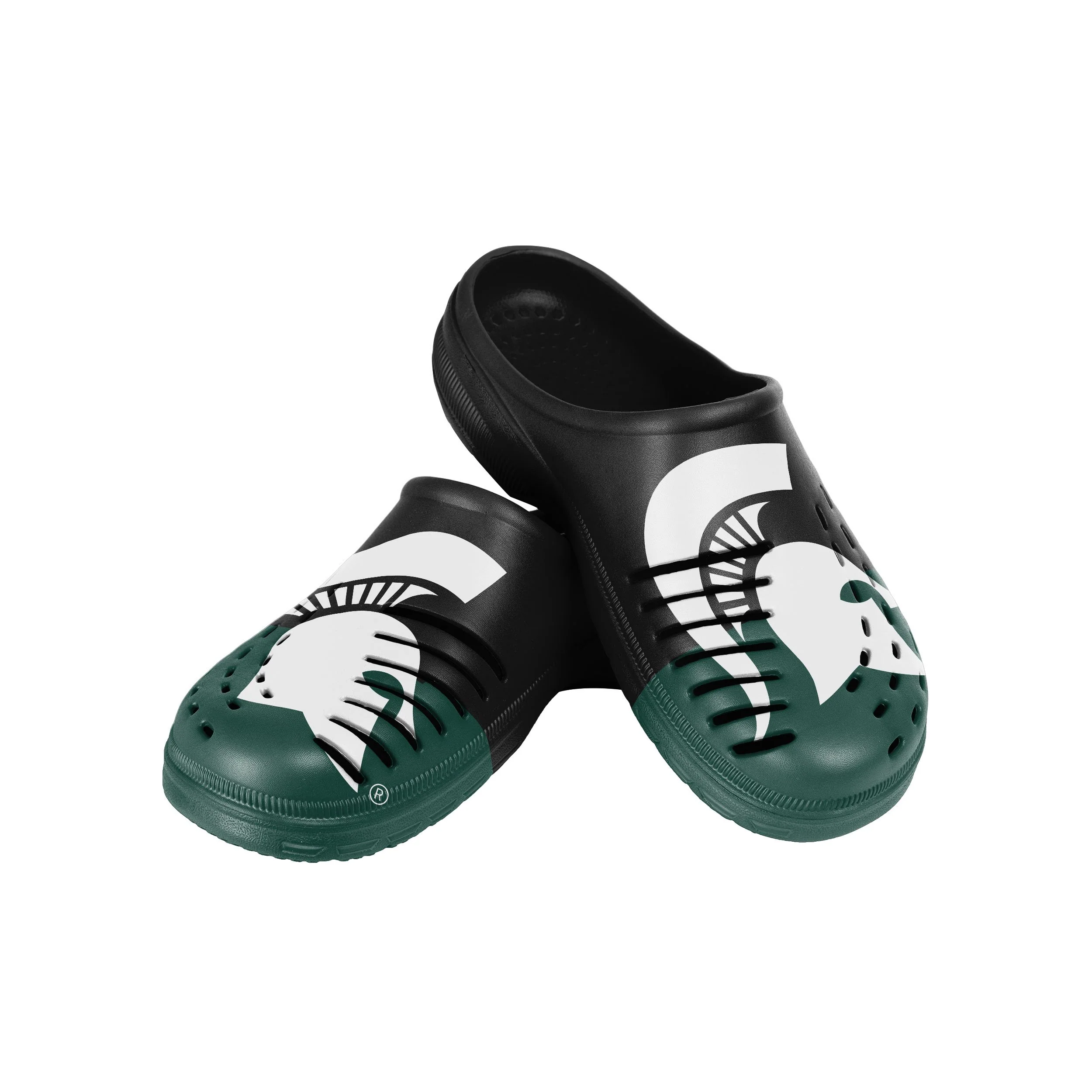 Michigan State Spartans NCAA Mens Colorblock Big Logo Clog