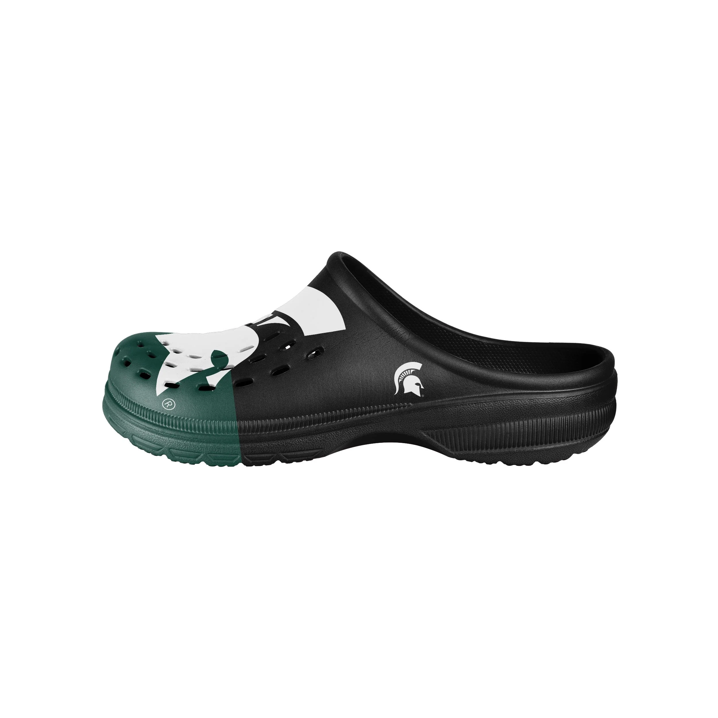 Michigan State Spartans NCAA Mens Colorblock Big Logo Clog - Image 2