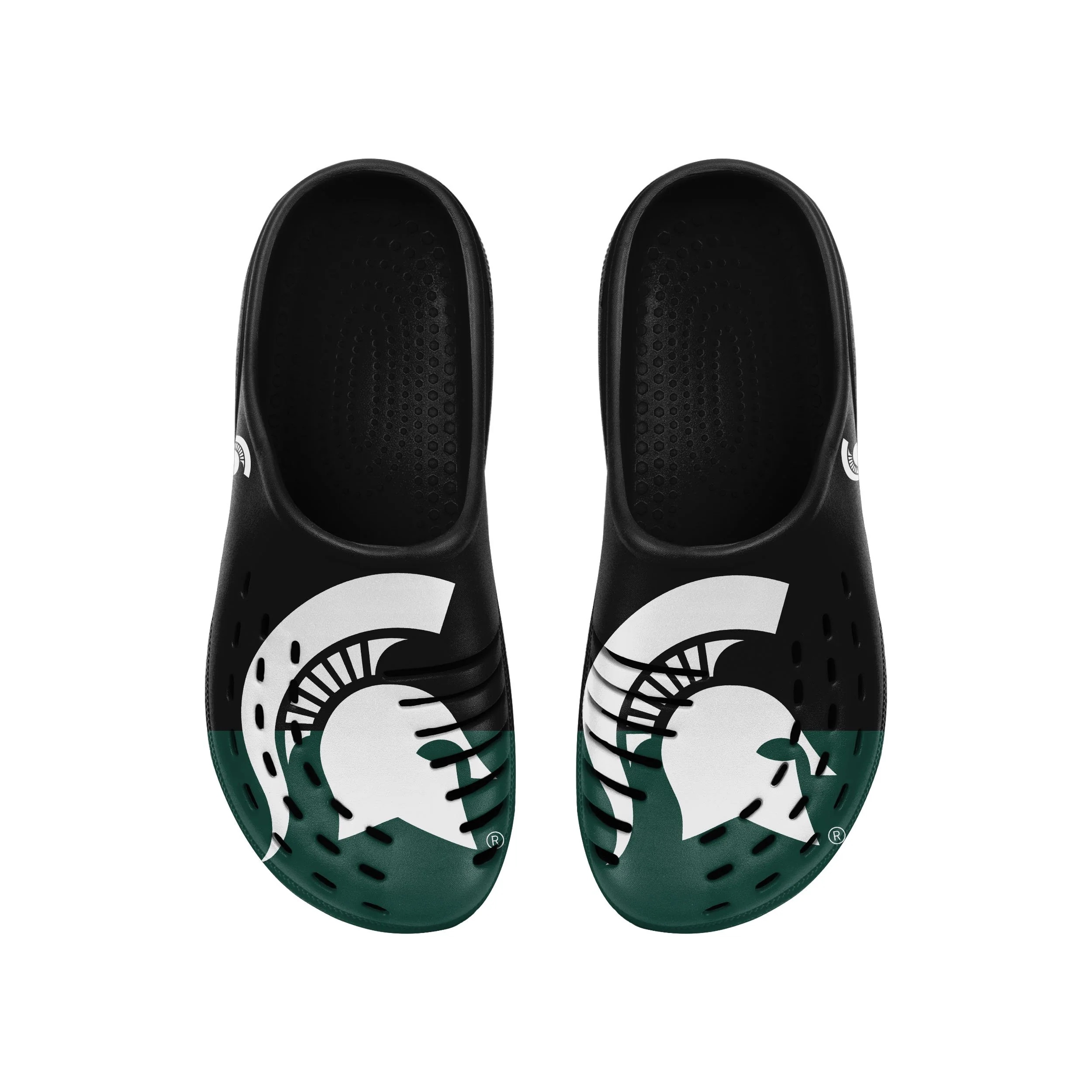 Michigan State Spartans NCAA Mens Colorblock Big Logo Clog - Image 4