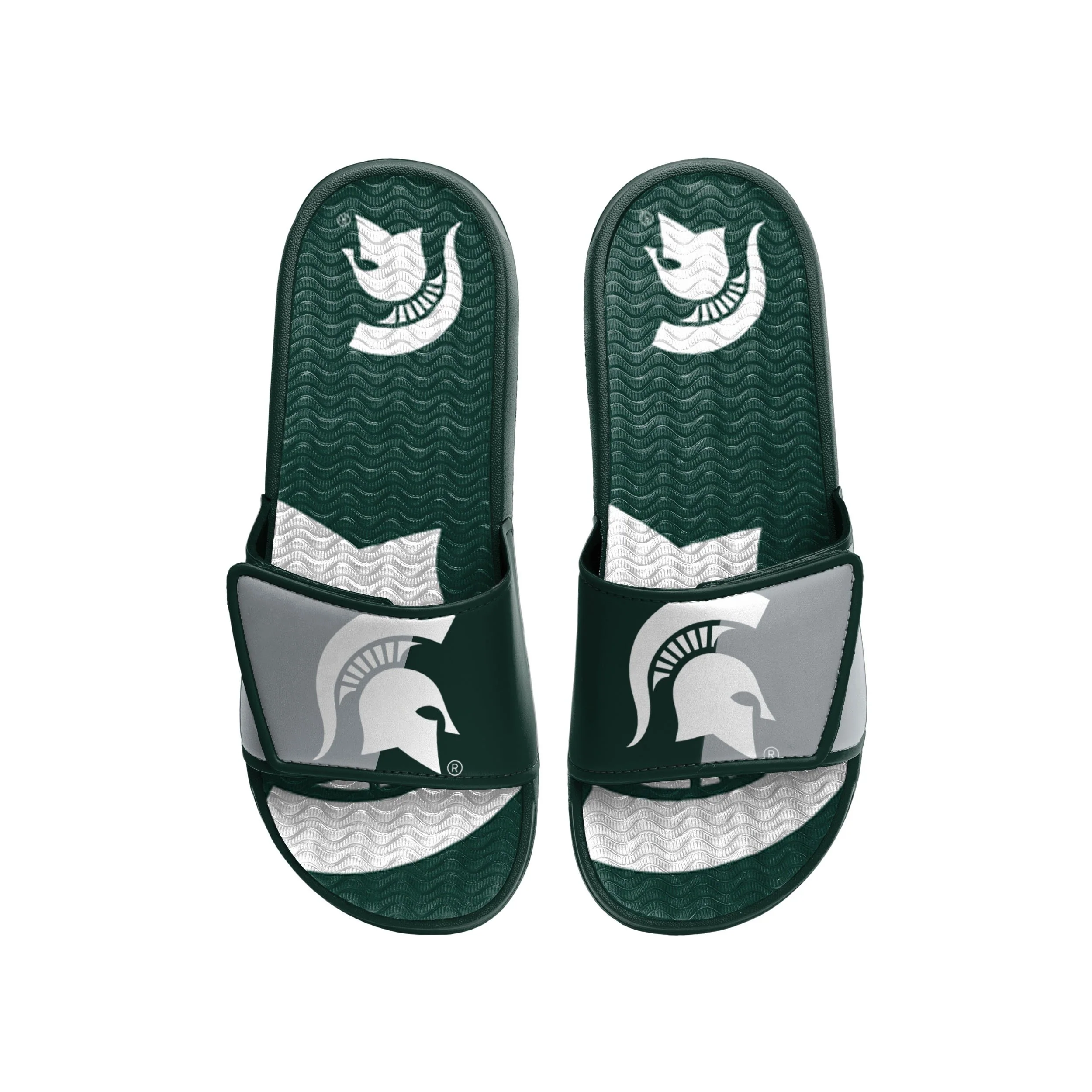 Michigan State Spartans NCAA Mens Colorblock Big Logo Gel Slide - Image 2