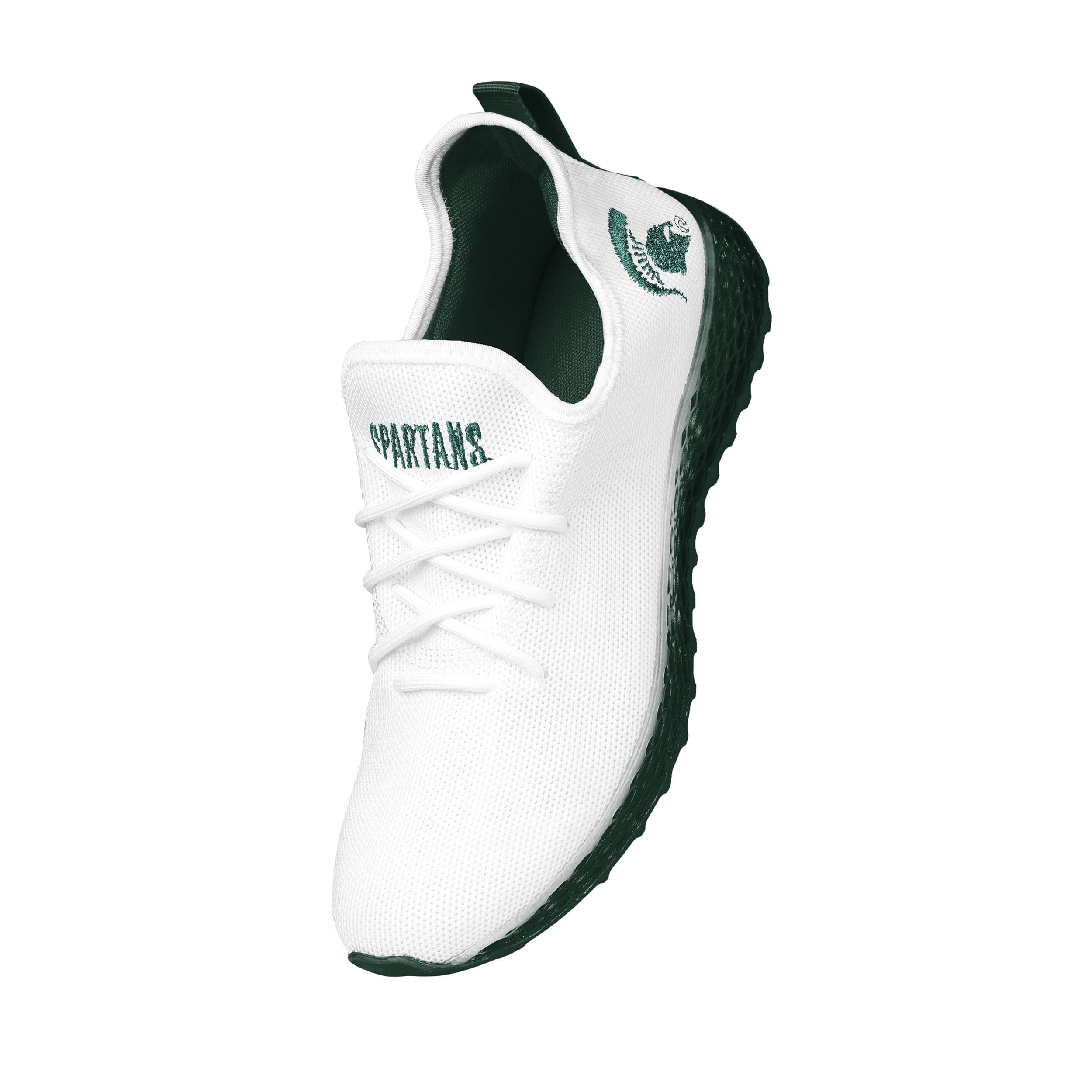 Michigan State Spartans NCAA Mens Gradient Midsole White Sneakers - Image 2